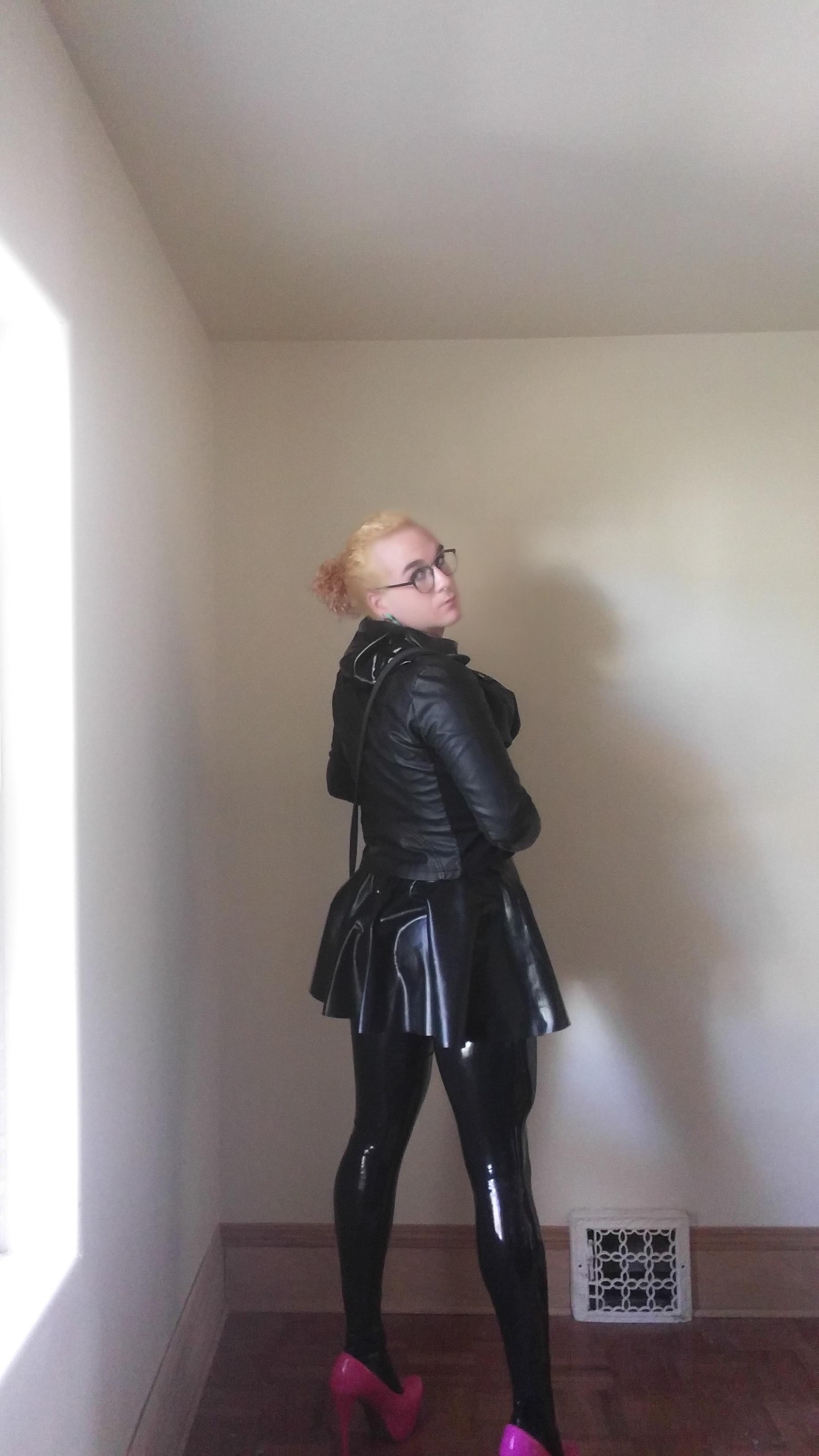 Just casually heading out in latex r/crossdressing