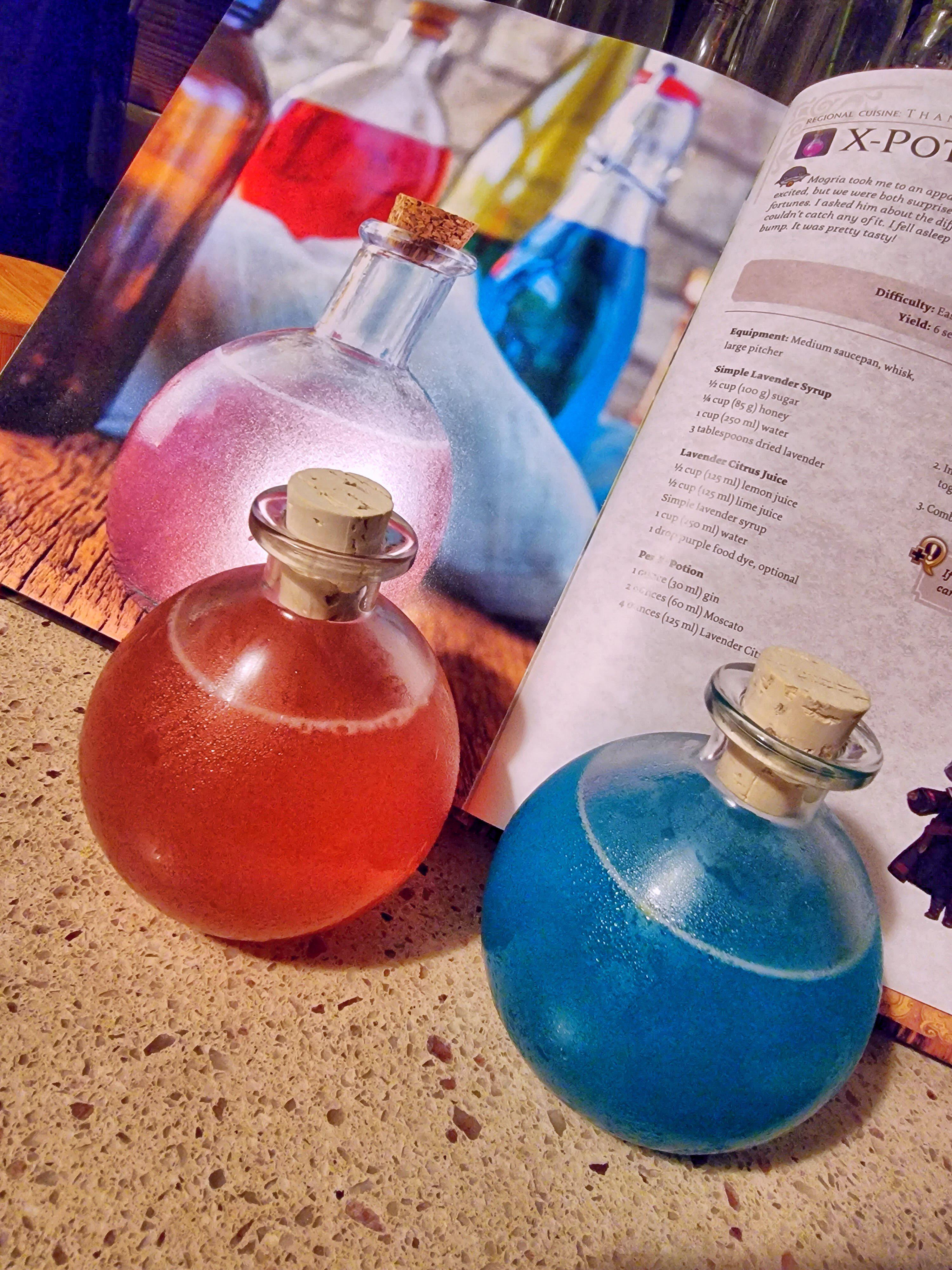 I made the Hi and XPotions from the FFXIV cookbook to celebrate my FC
