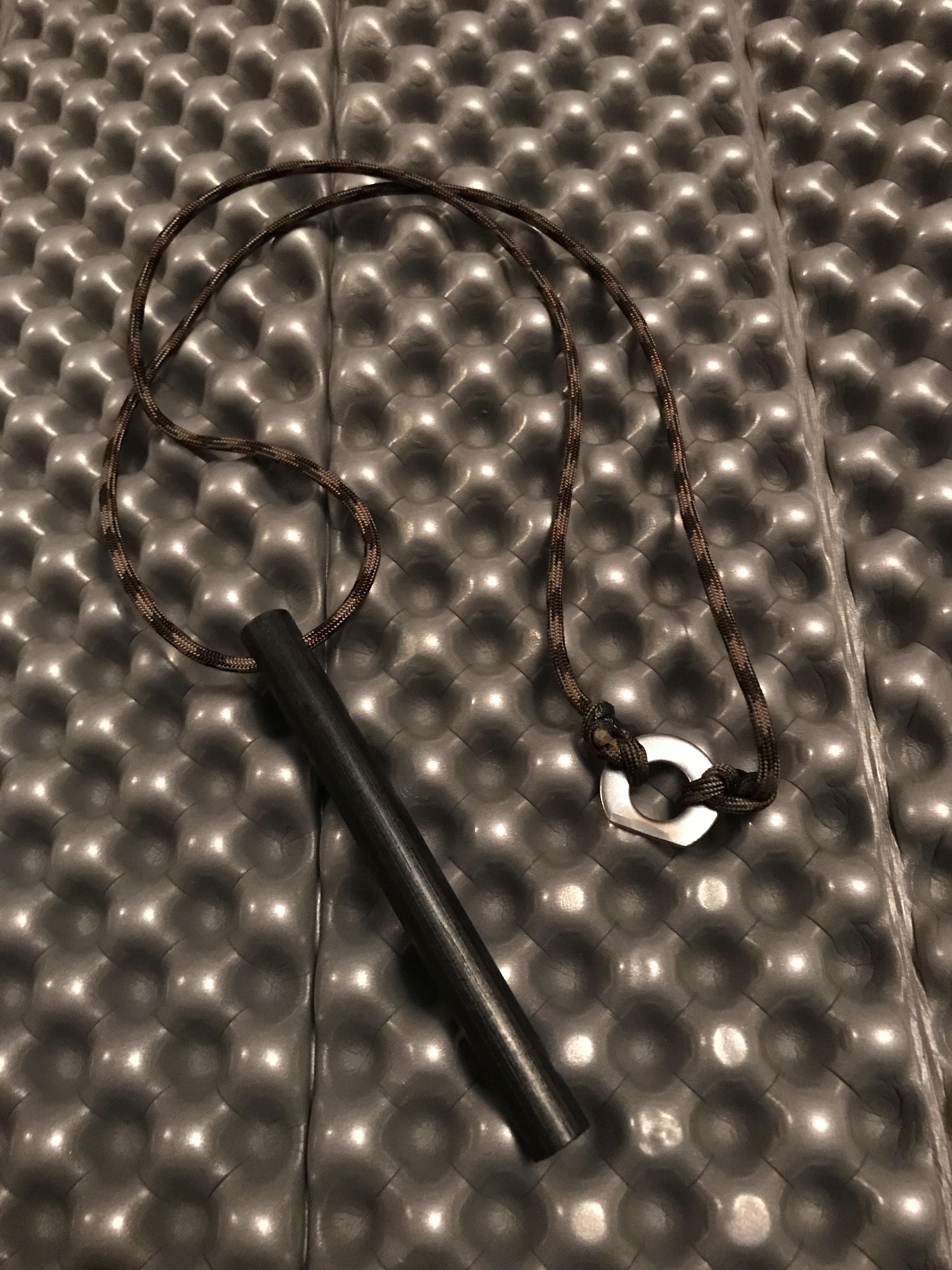 Ferro Rod Necklace with a Modified Washer as a Striker r/Bushcraft