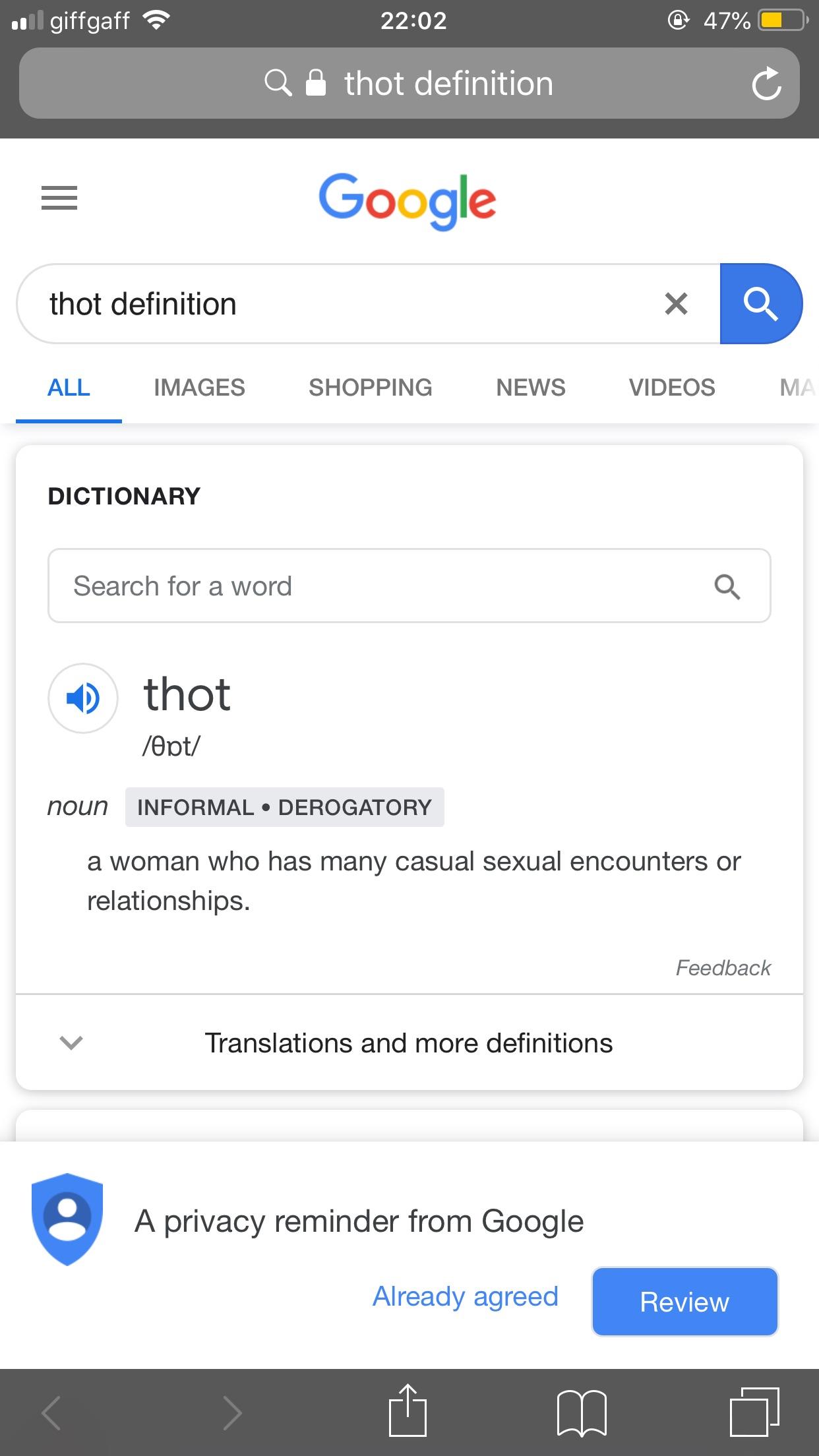 So. Thot is an official word now r/dankmemes