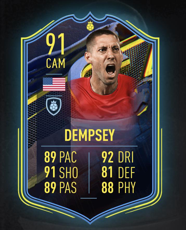 New Clint Dempsey Card on FIFA 22 Ultimate Team r/SoundersFC