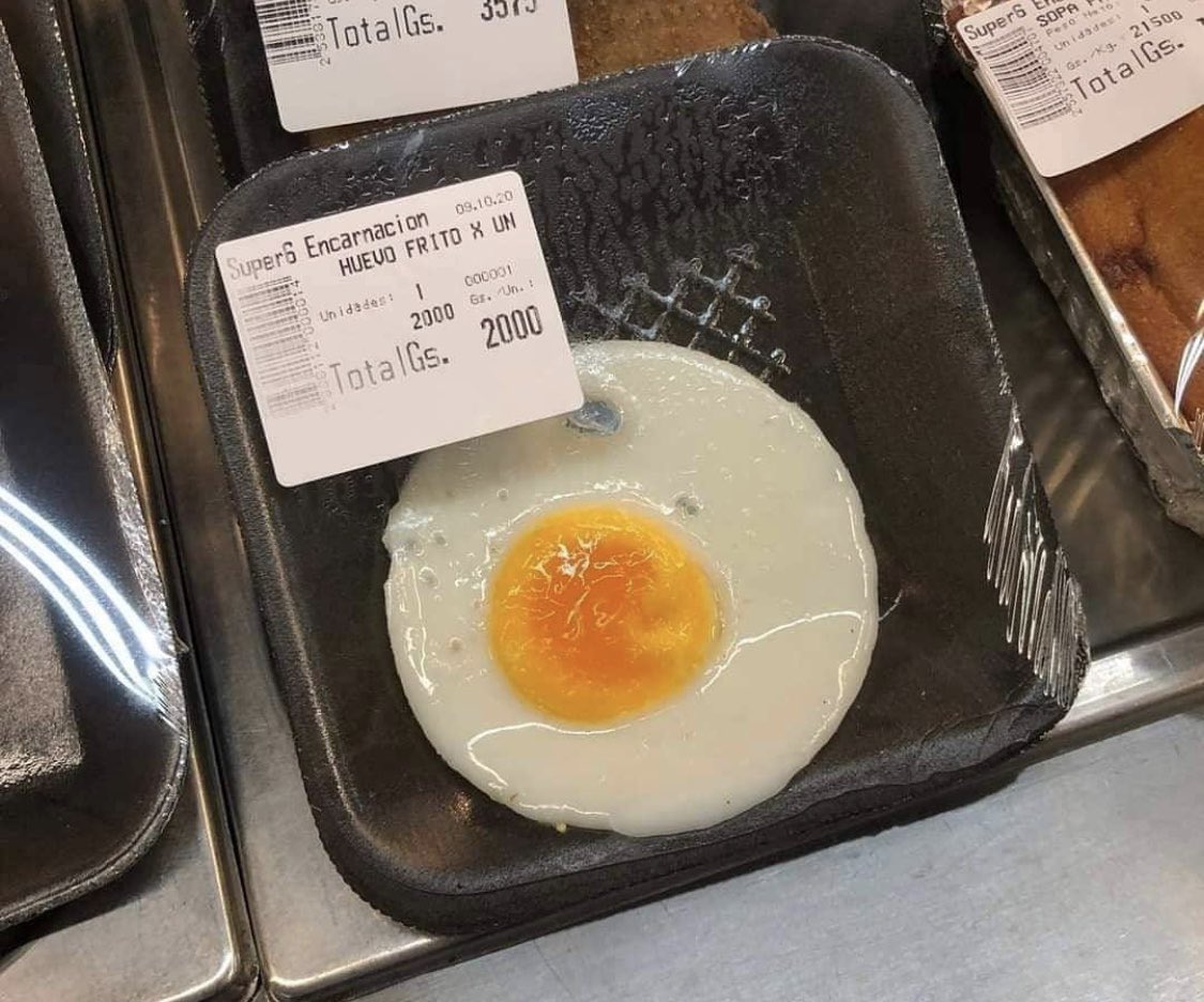 Frieds eggs for sale. Just looking at this picture makes you feel lazy