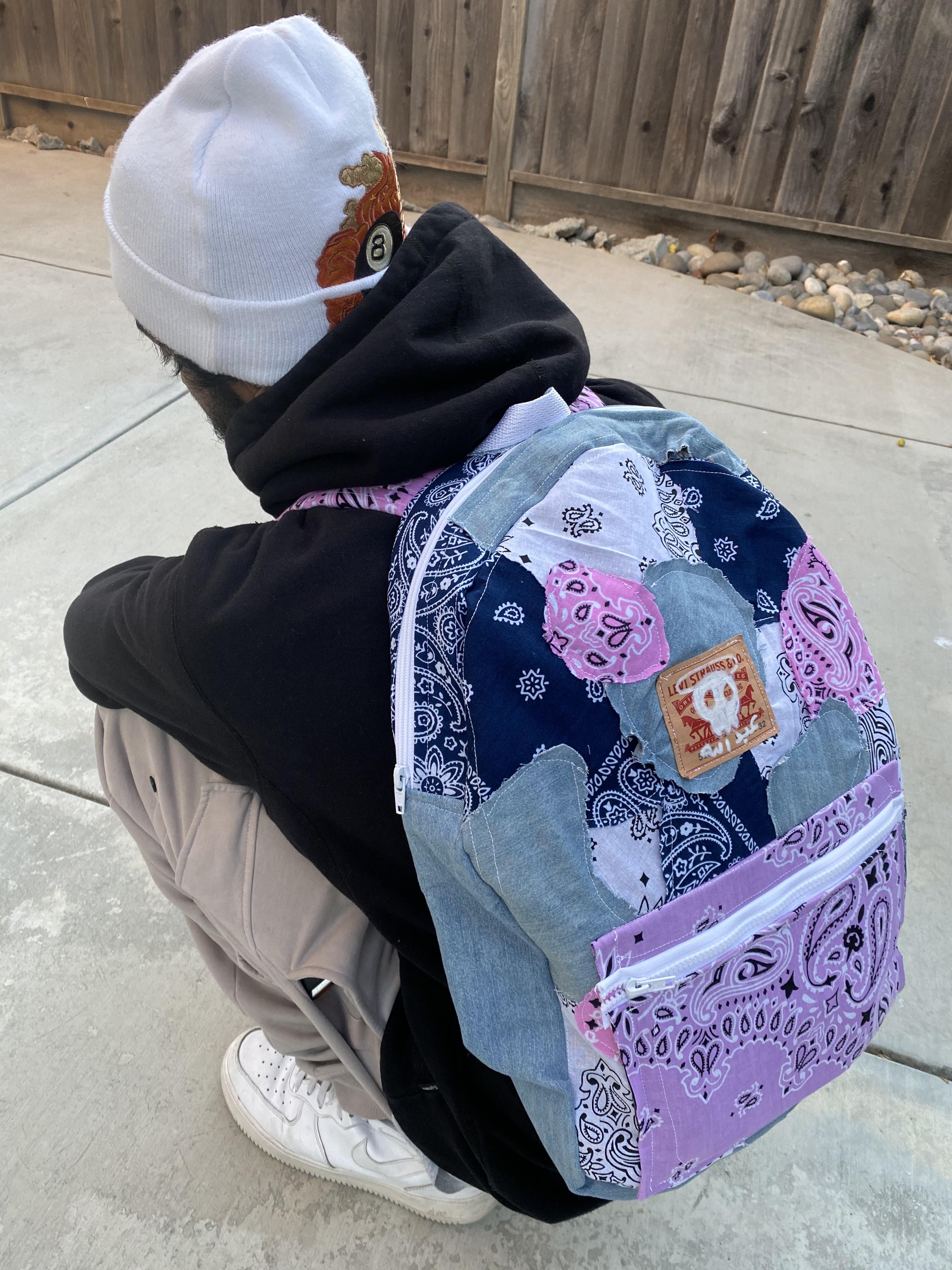 [Art] Finished making a backpack yesterday r/streetwear