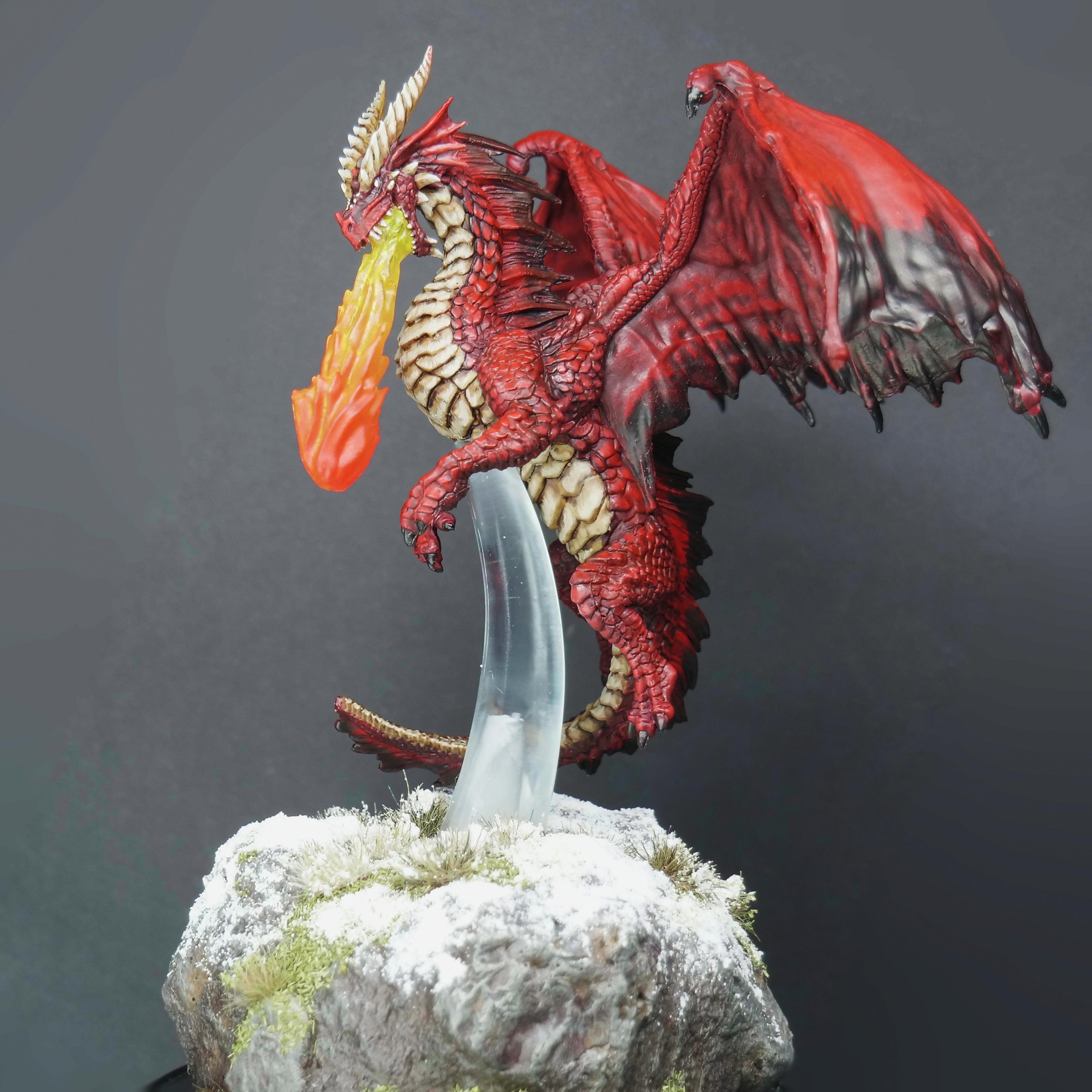 I painted the Young Red Dragon Miniature from Wizkids r