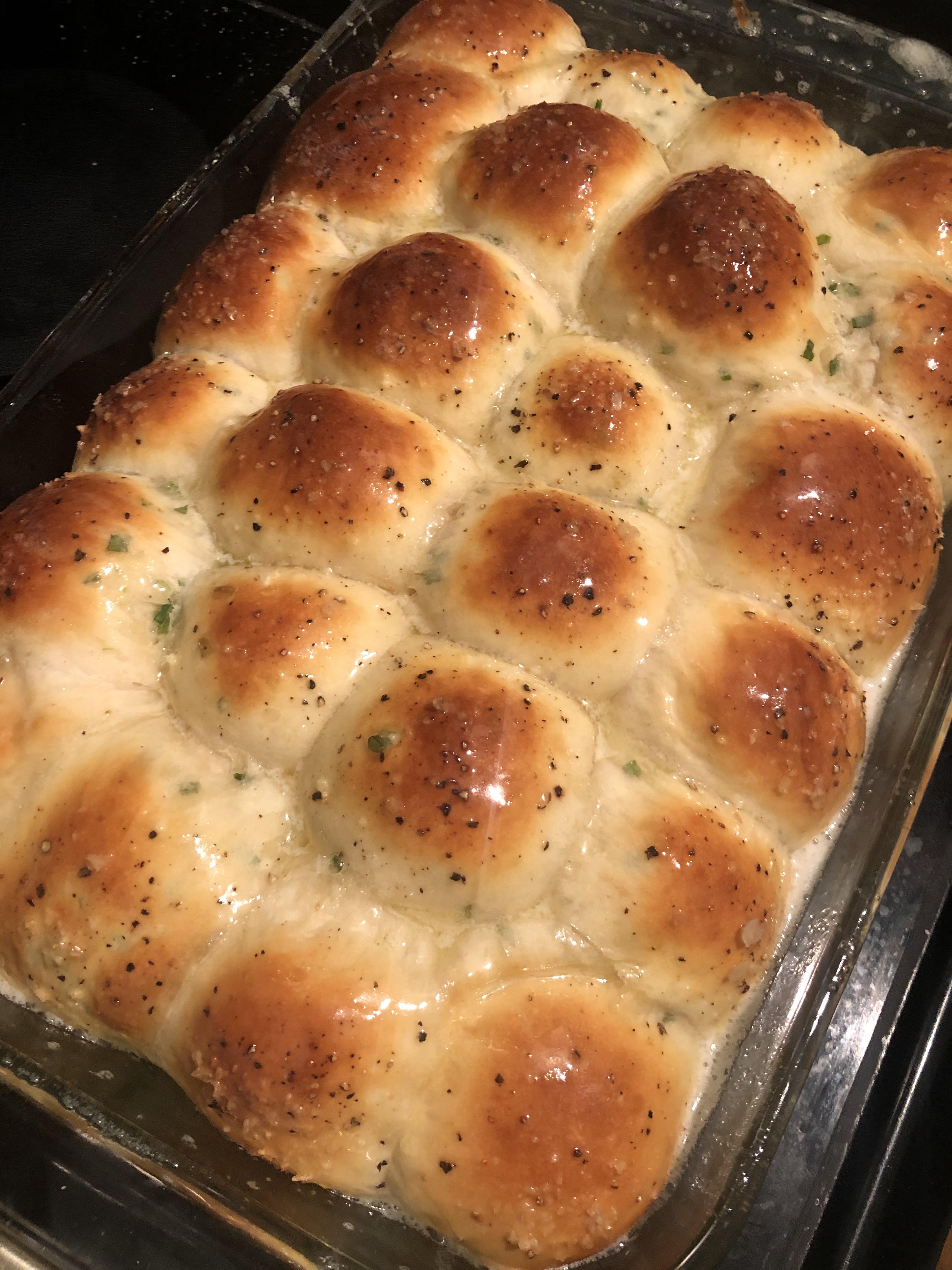 I’ve been having a tough time with bread but I made these chive & sour