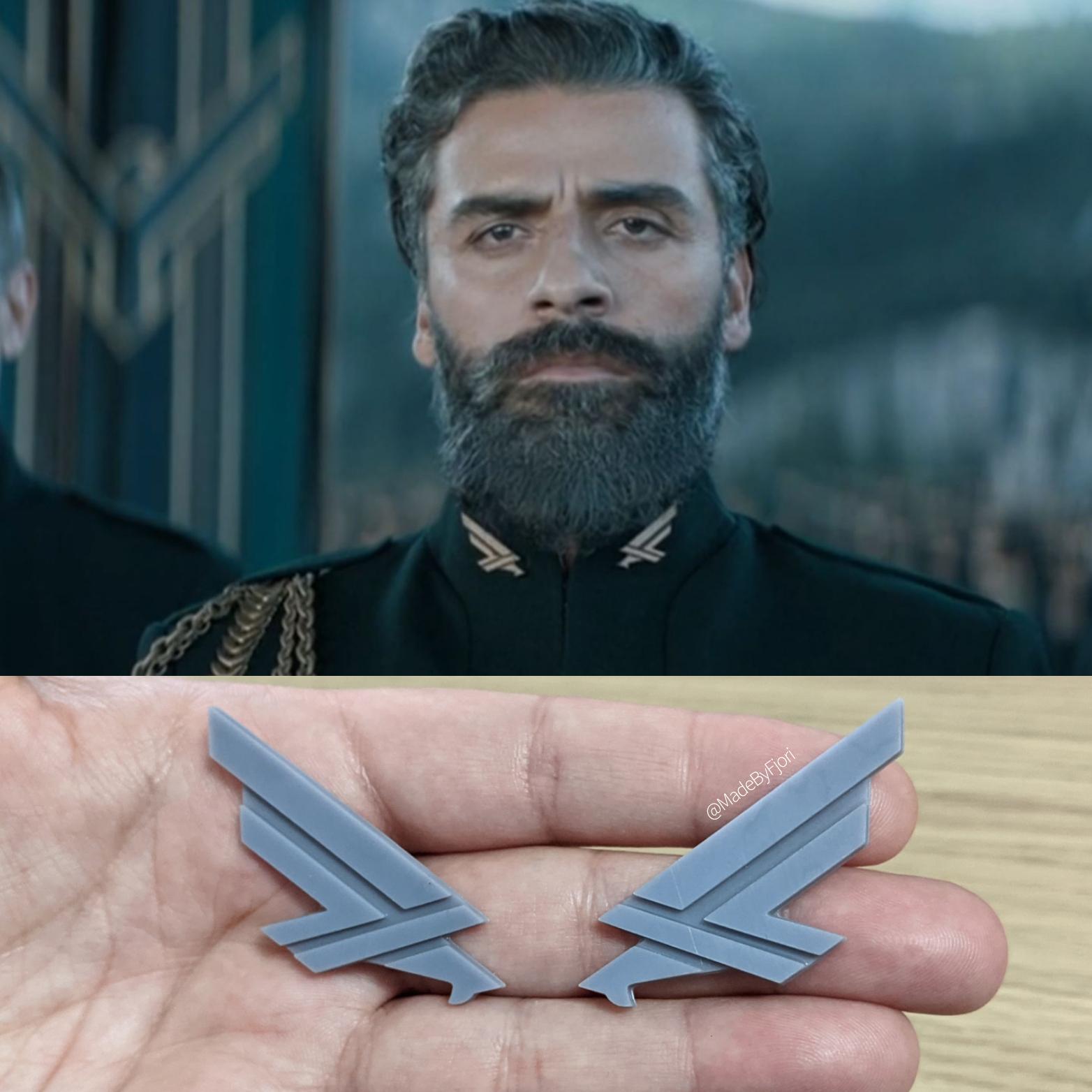 My 3D printed House Atreides ceremonial pins! r/dune