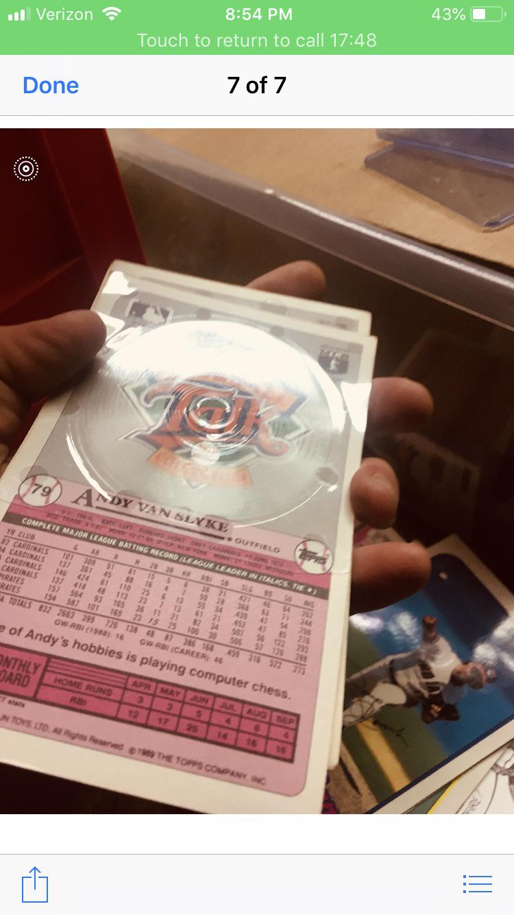 This vinyllike plastic portion on a giant baseball card? r