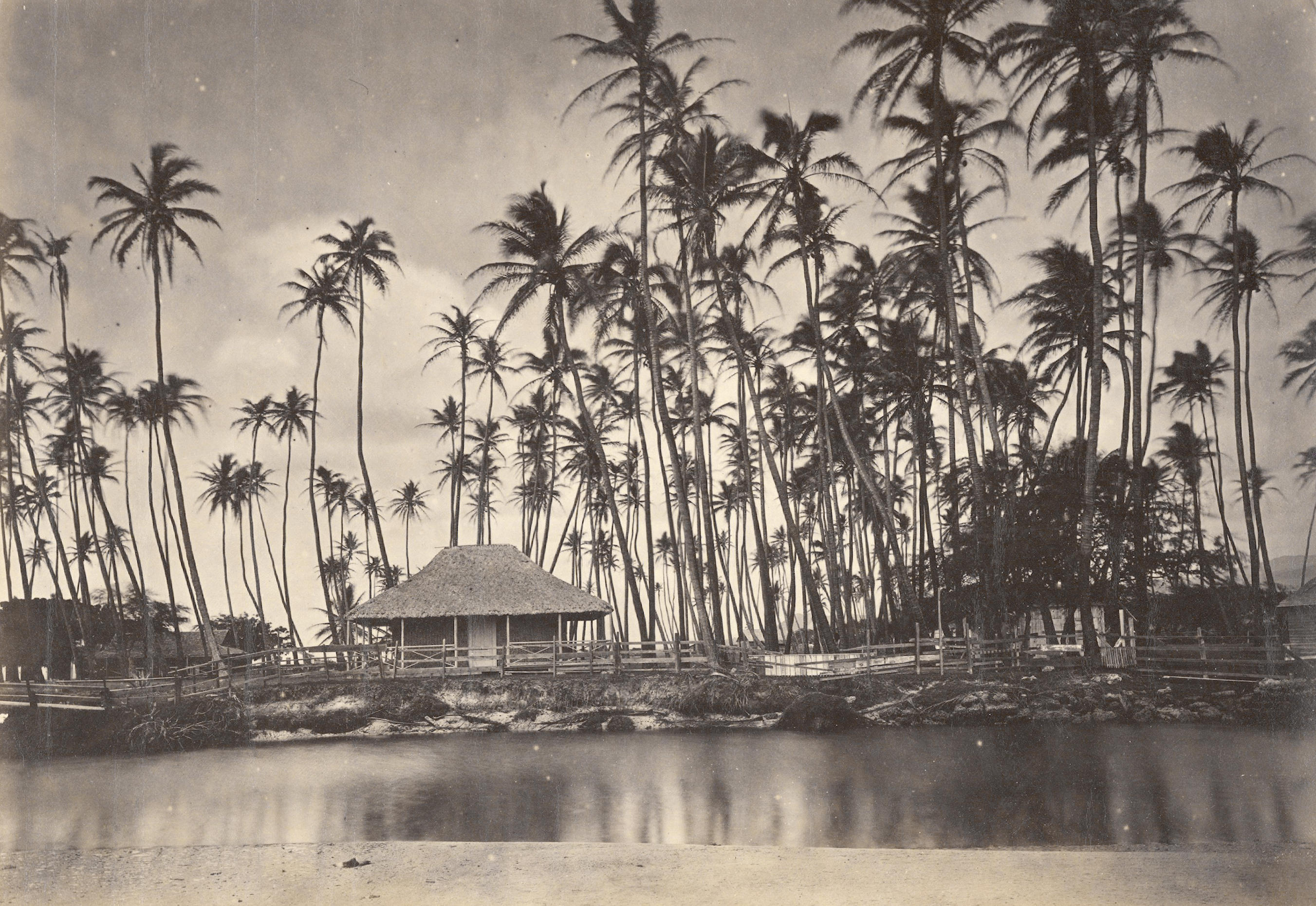 Kamehameha V's summer residence at Helumoa (Waikiki), mid1800s