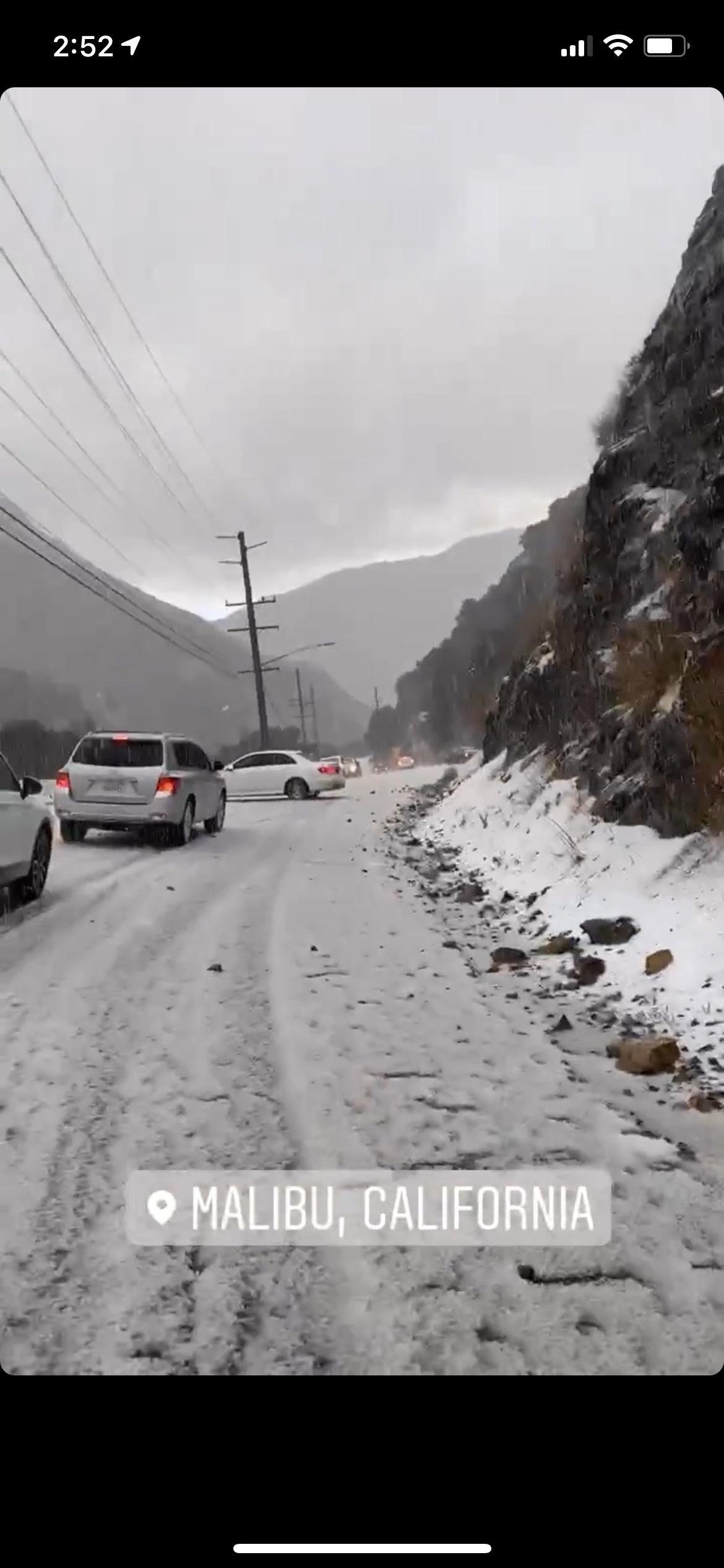 Snowing in Malibu r/LosAngeles
