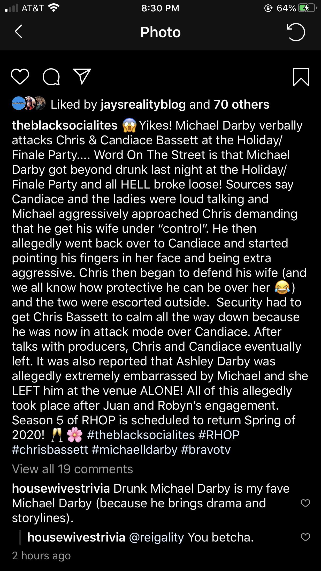 RHOP drama w/ Michael & Ashley Derby and Chris and Candiace r