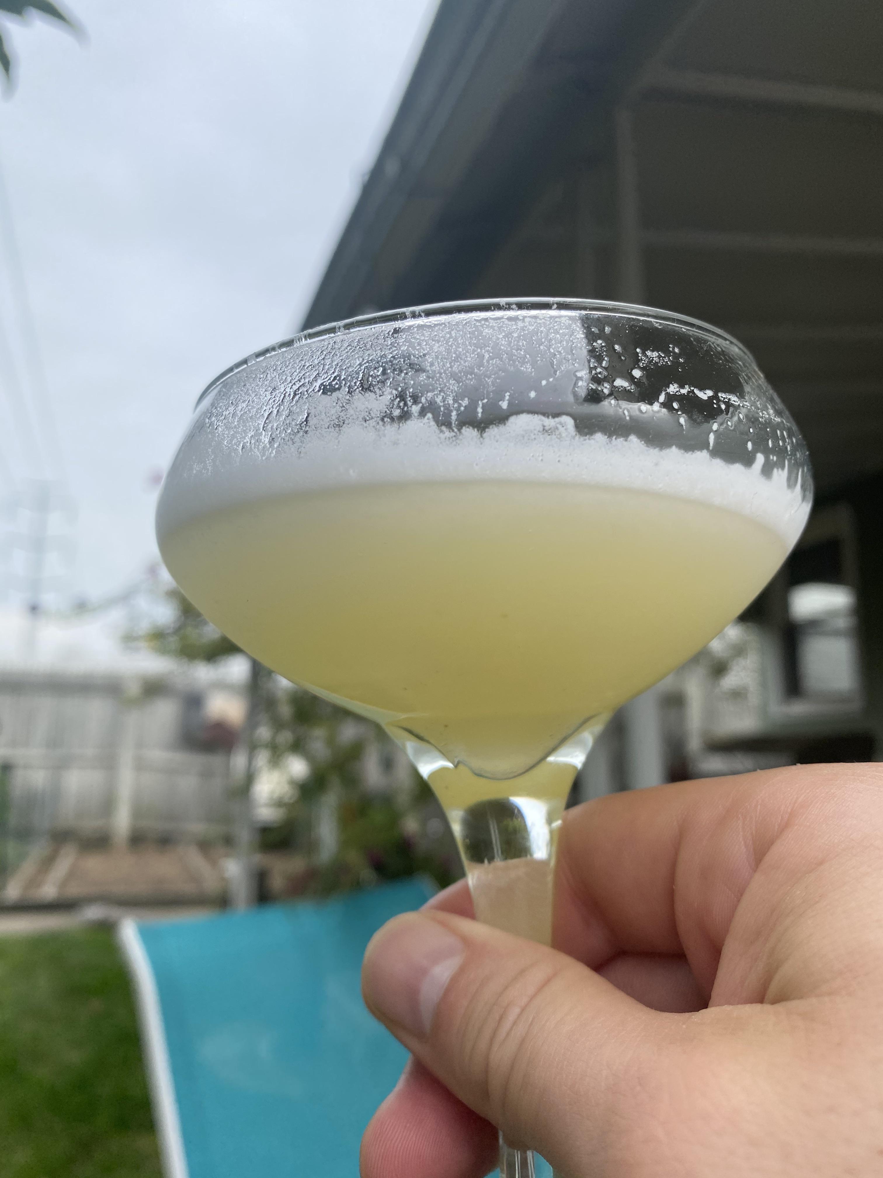 Pineapple Daiquiri based of the pineapple gum Arabic simple syrup in