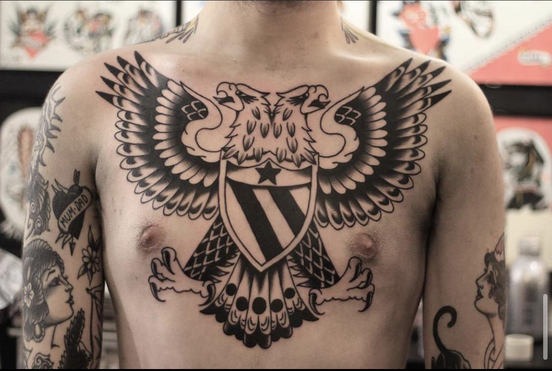 My chest piece! Done by Joshua Marks Black Lantern Tattoo Studio