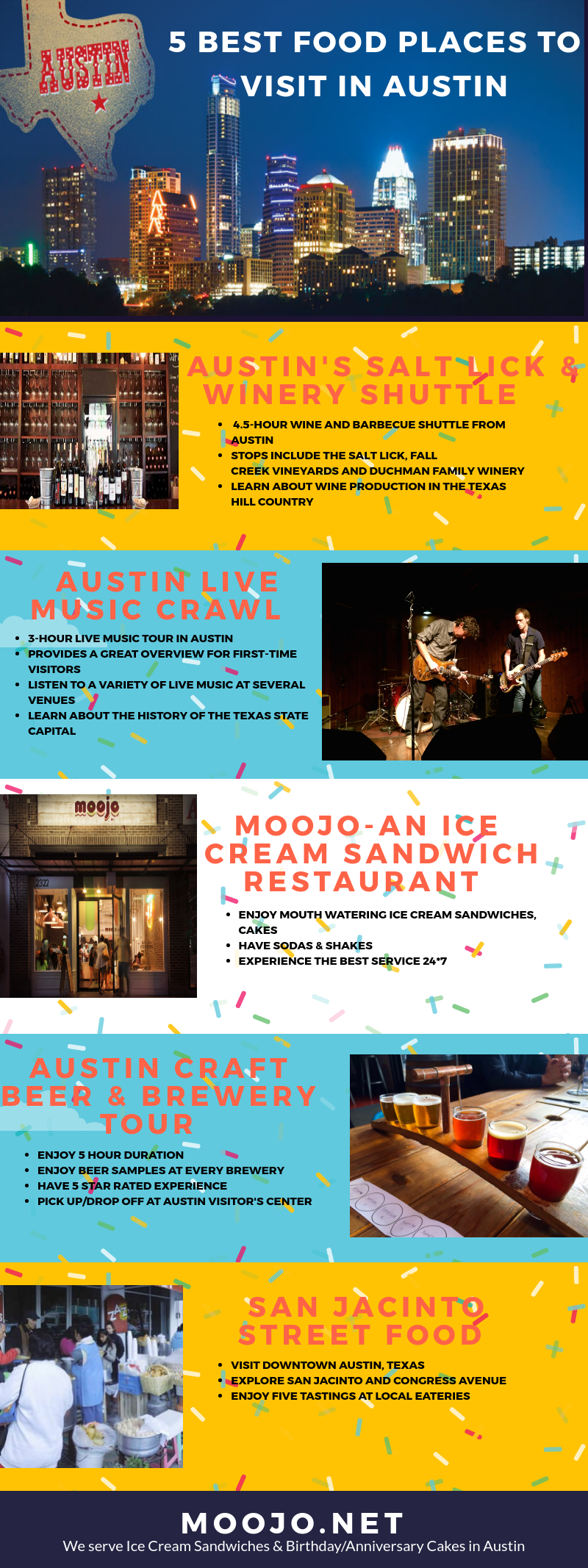 5 Best Food Places to visit in Austin r/Infographics