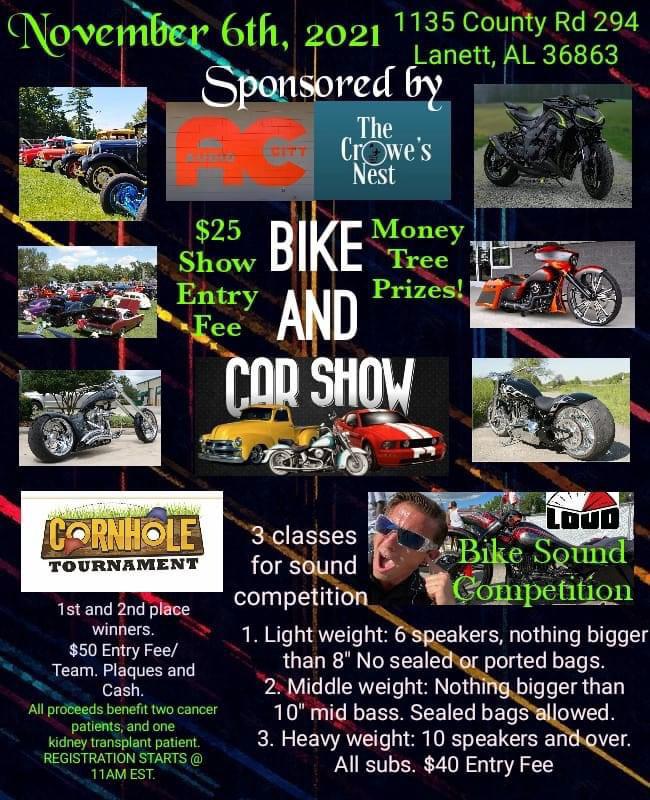Bike and Car Show in AL (on Miss. border between Opelika and