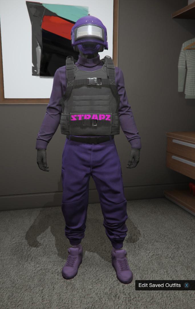 A purple tryhard outfit I made not to long ago, purple joggers and