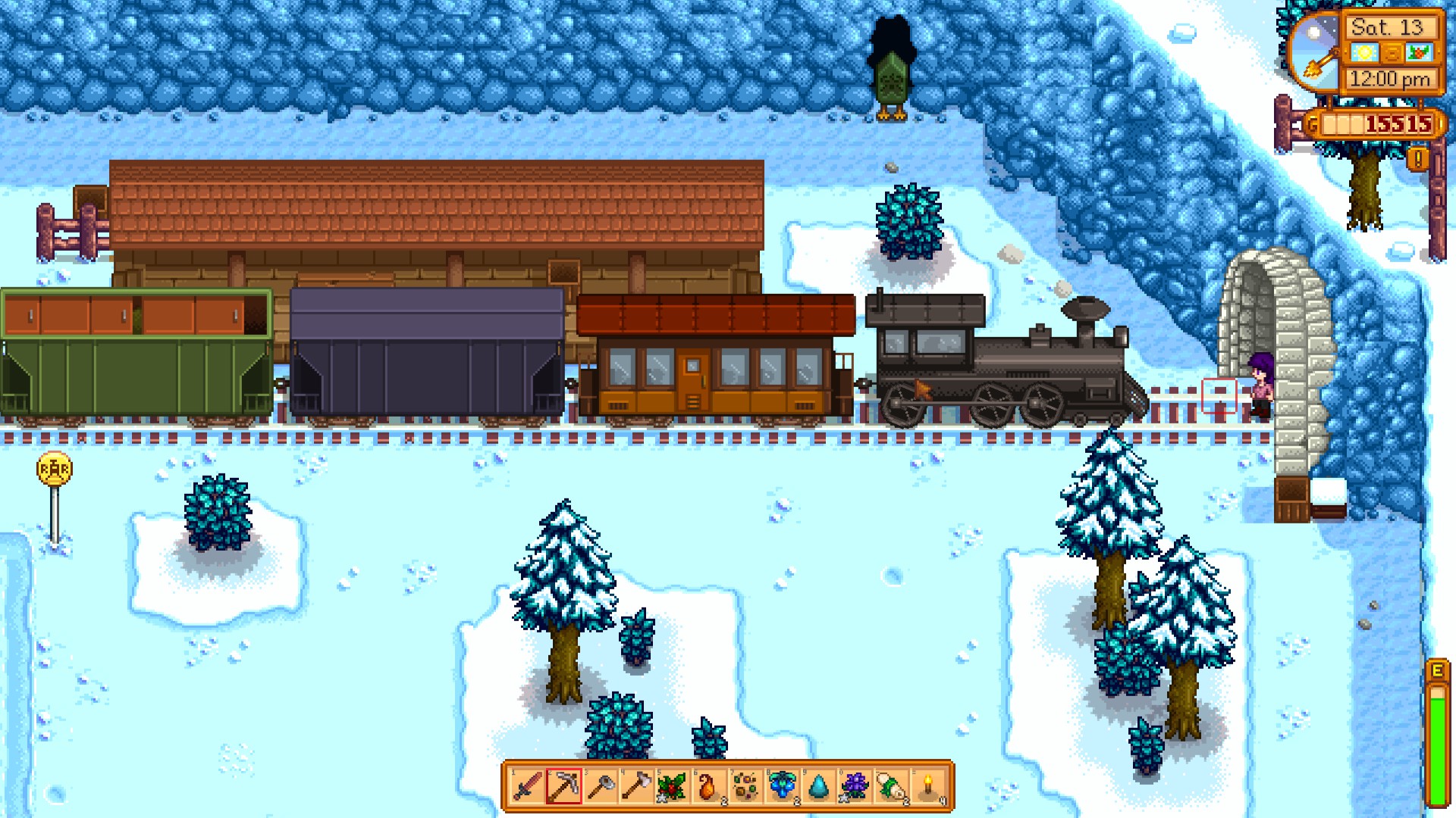 A train is passing through Stardew Valley StardewValley