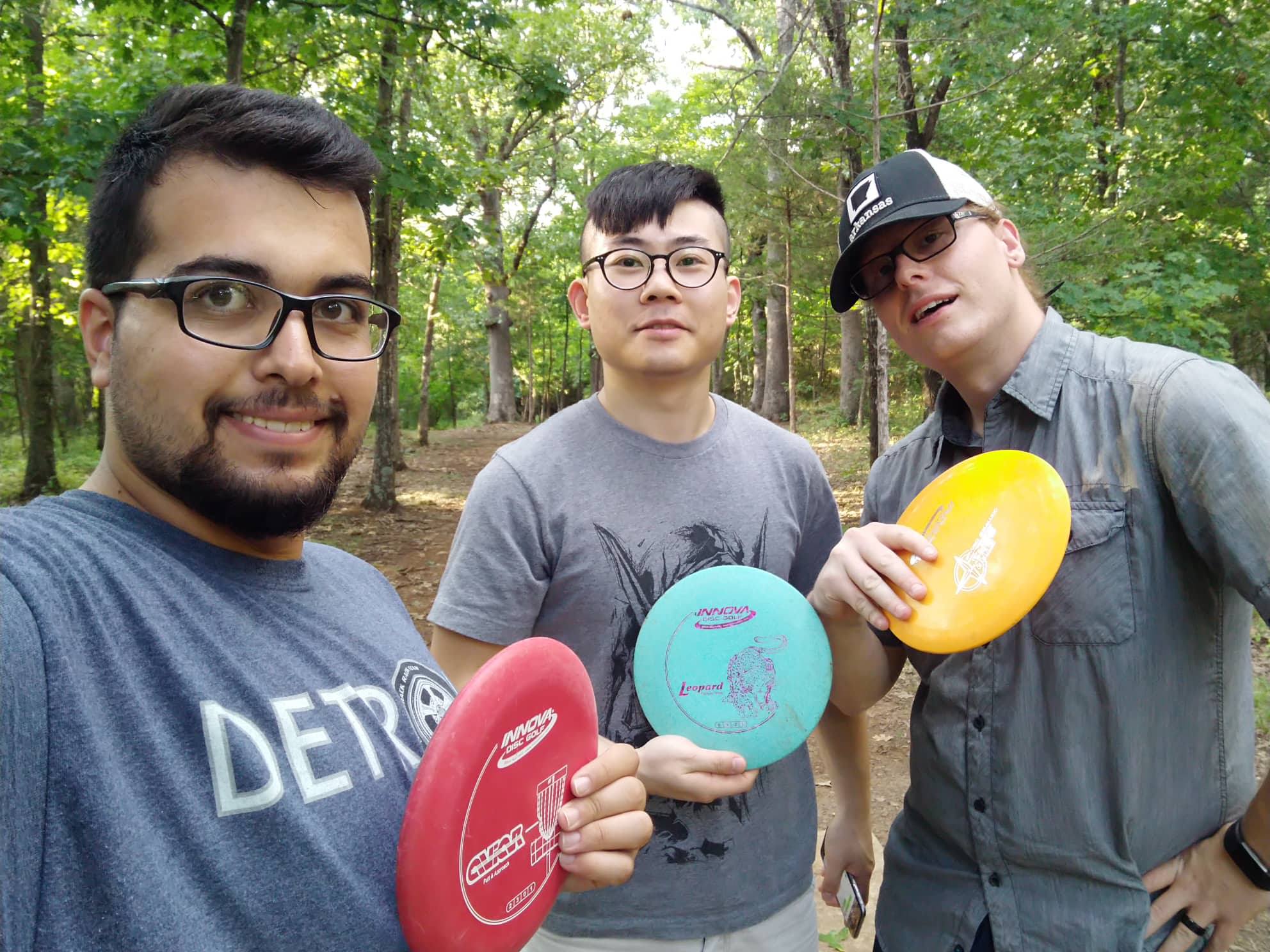 Taught some international students the glory of disc golf (I am on the