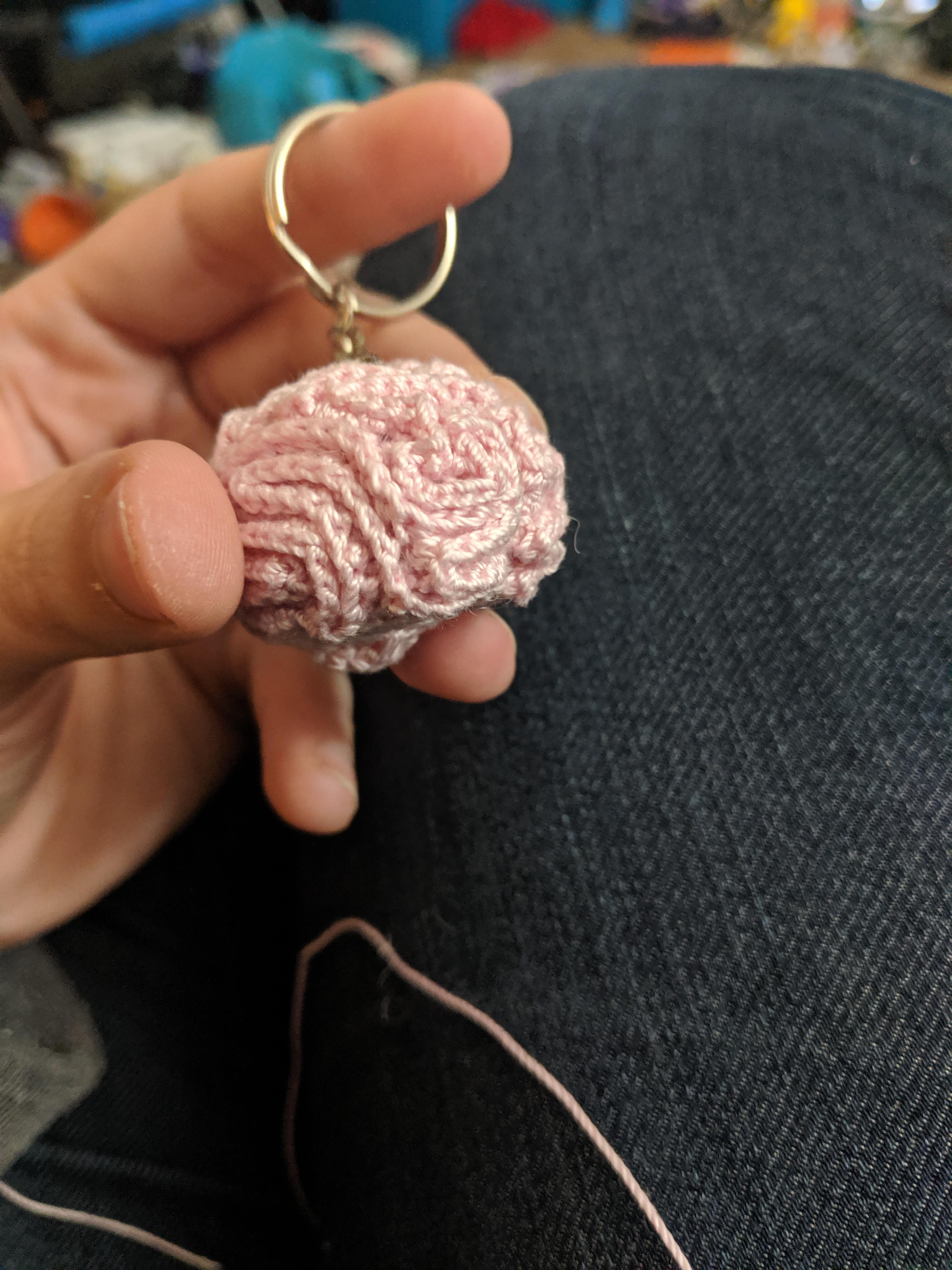 Made a tiny crochet brain! Pattern in comments crochet