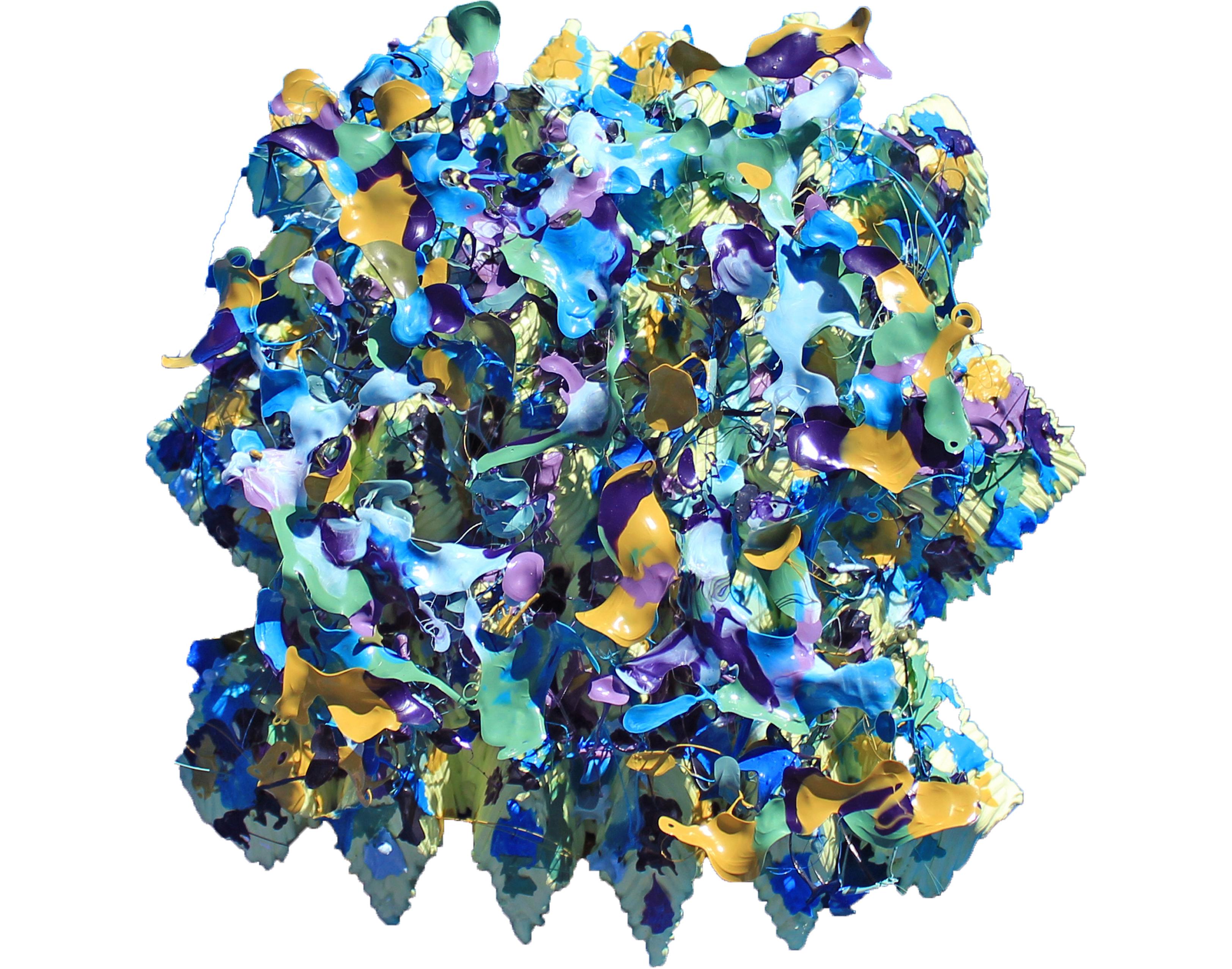 Green corals, wall sculpture made of slime and acrylic r/Slime