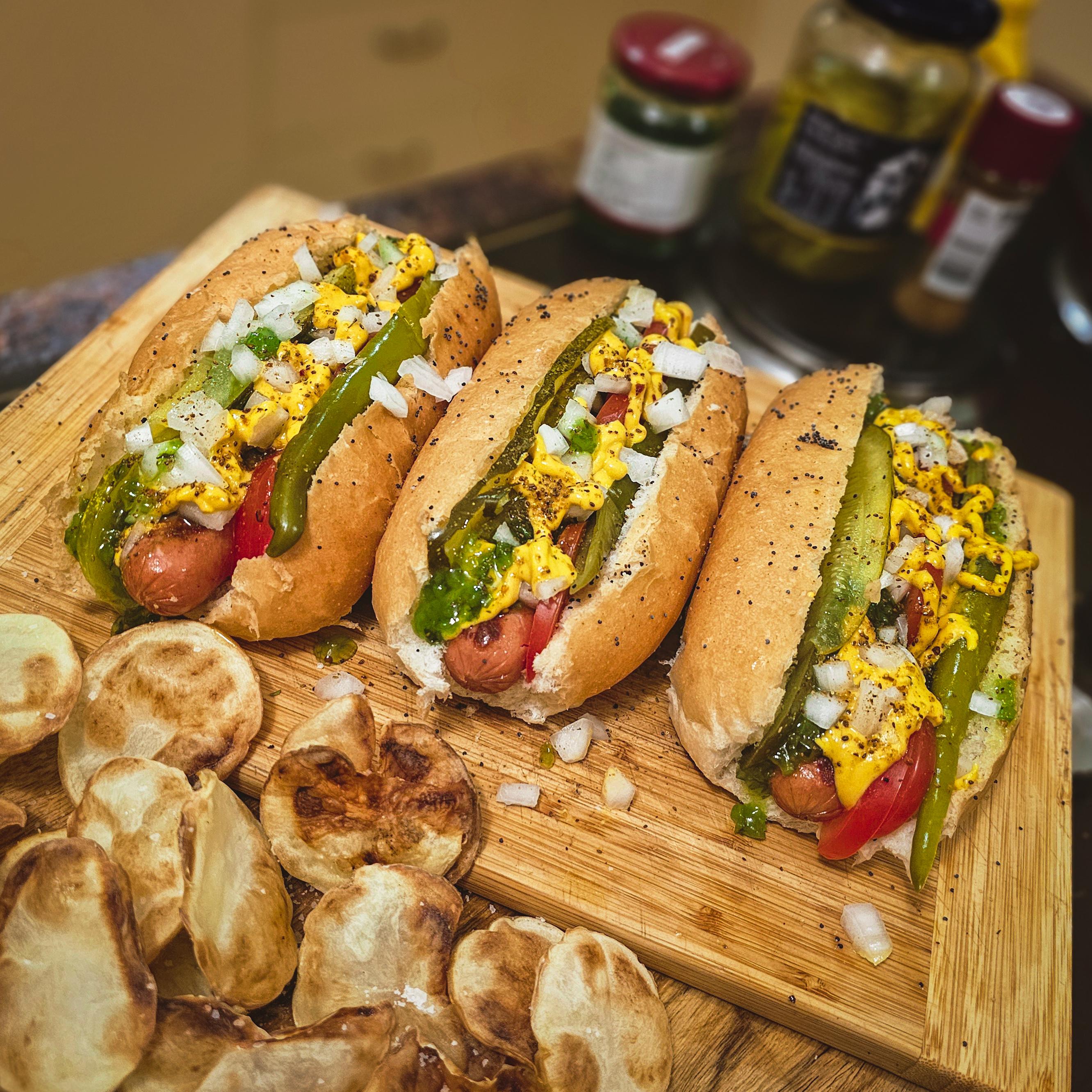 [Homemade] Chicago style hotdogs r/food