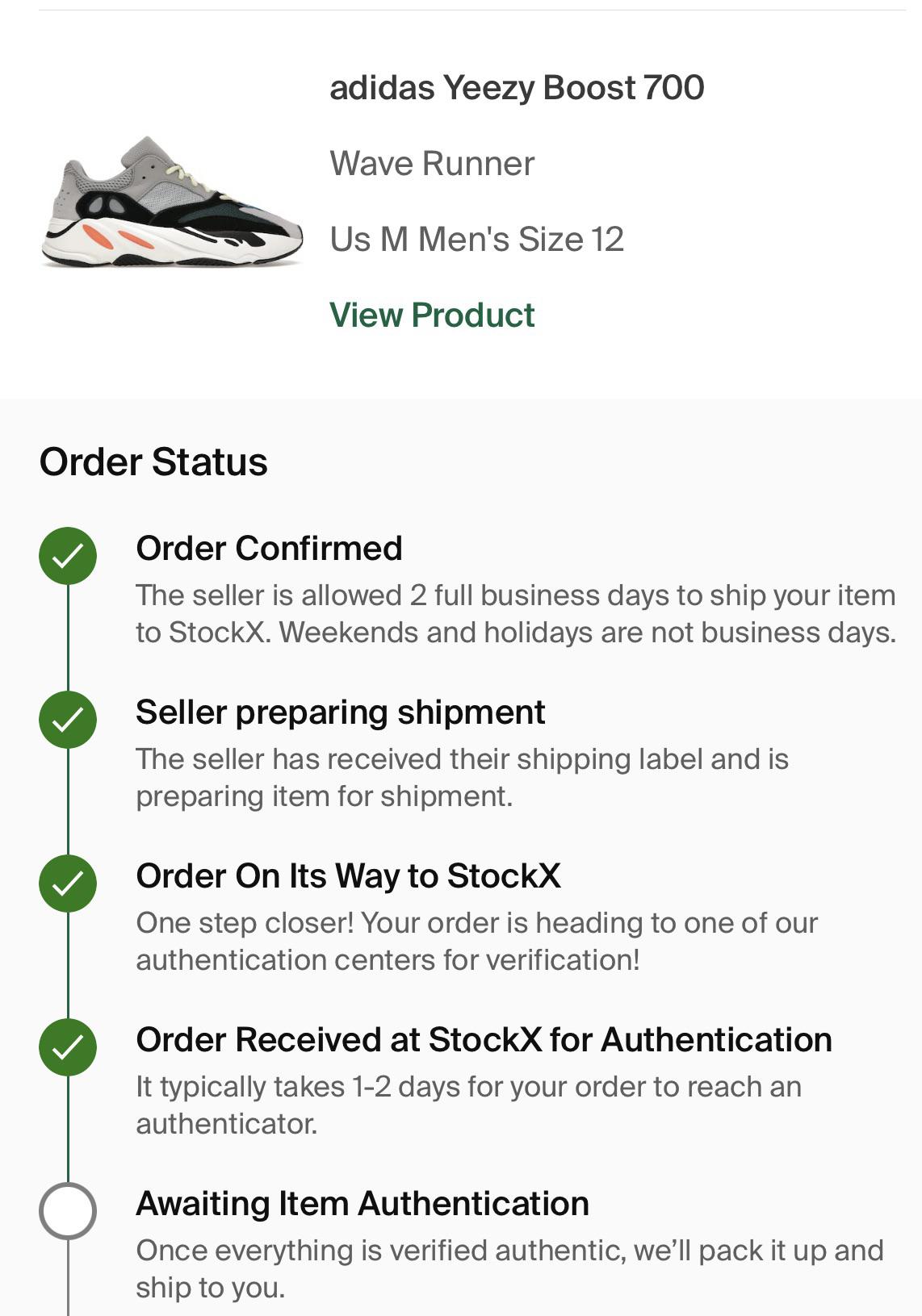 My wave runners have been sitting at StockX for like a week now… why is