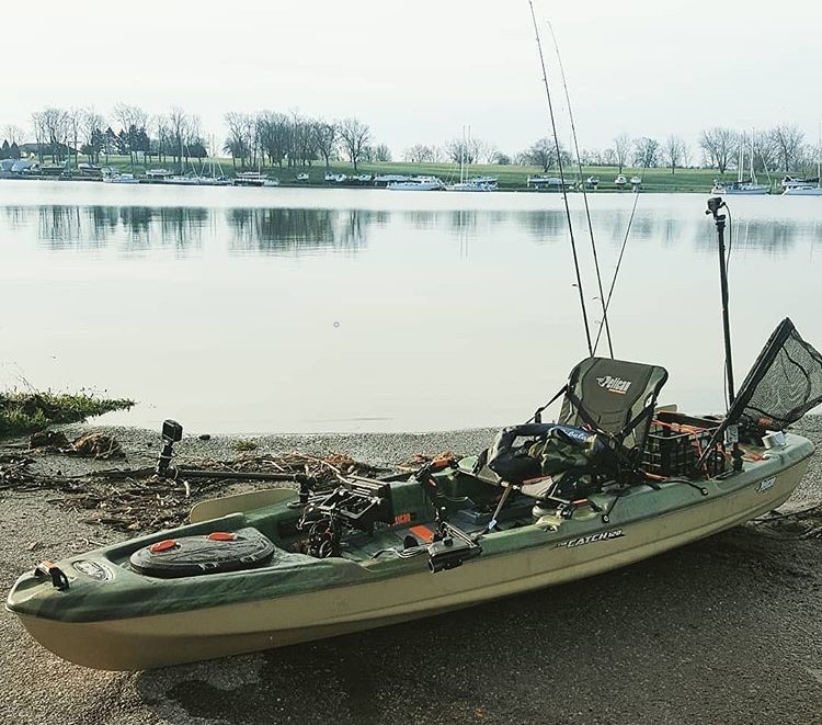 My New Rigged Pelican Catch 120 Kayak with Garmin Panoptix r/bassfishing