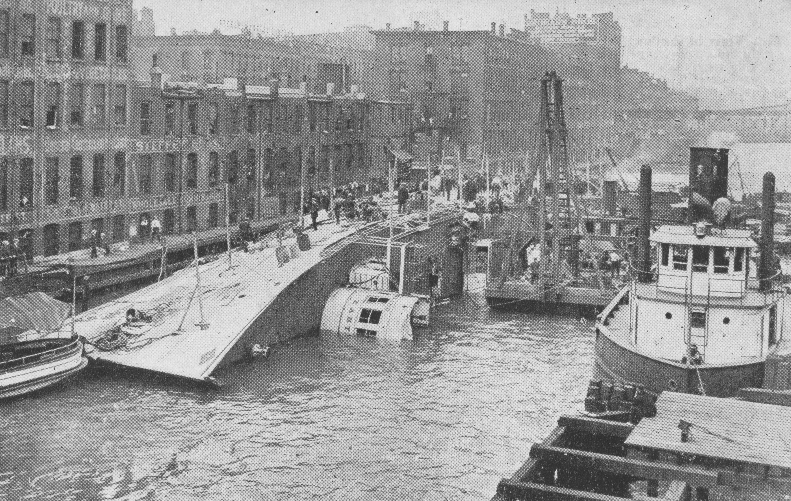 The Capsized SS Eastland this Passenger ship Capsized while tied to a