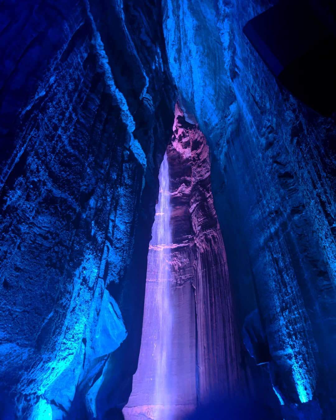 Ruby Falls, the largest underground waterfall in the US. r/pics