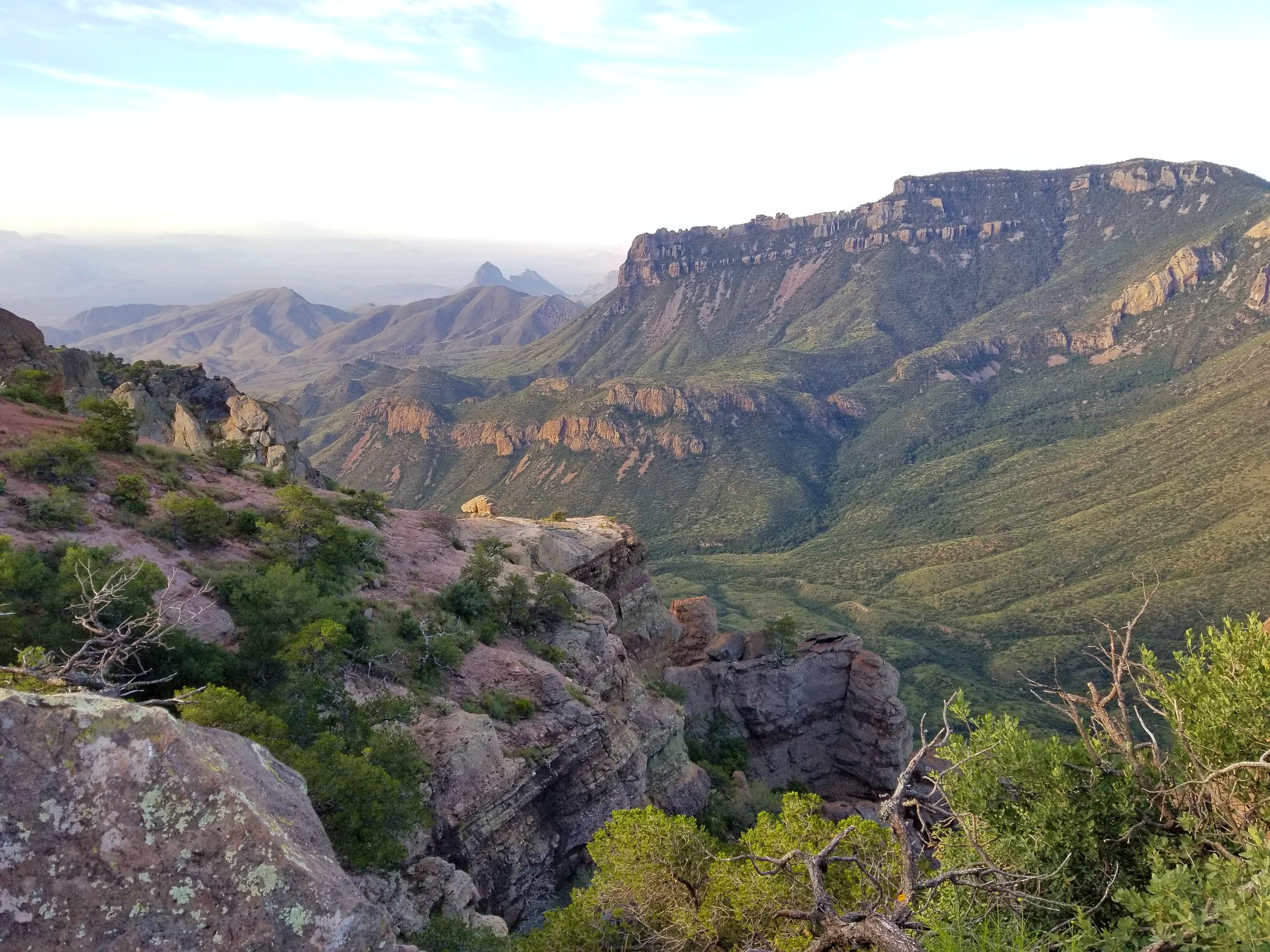 Big Bend National Park Hiking Trails Morning hike view from Lost Mine Trail. Big Bend National Park Outdoors