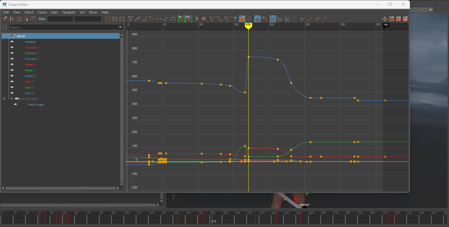 Why can't I see all my camera keyframes, but they still appear on the