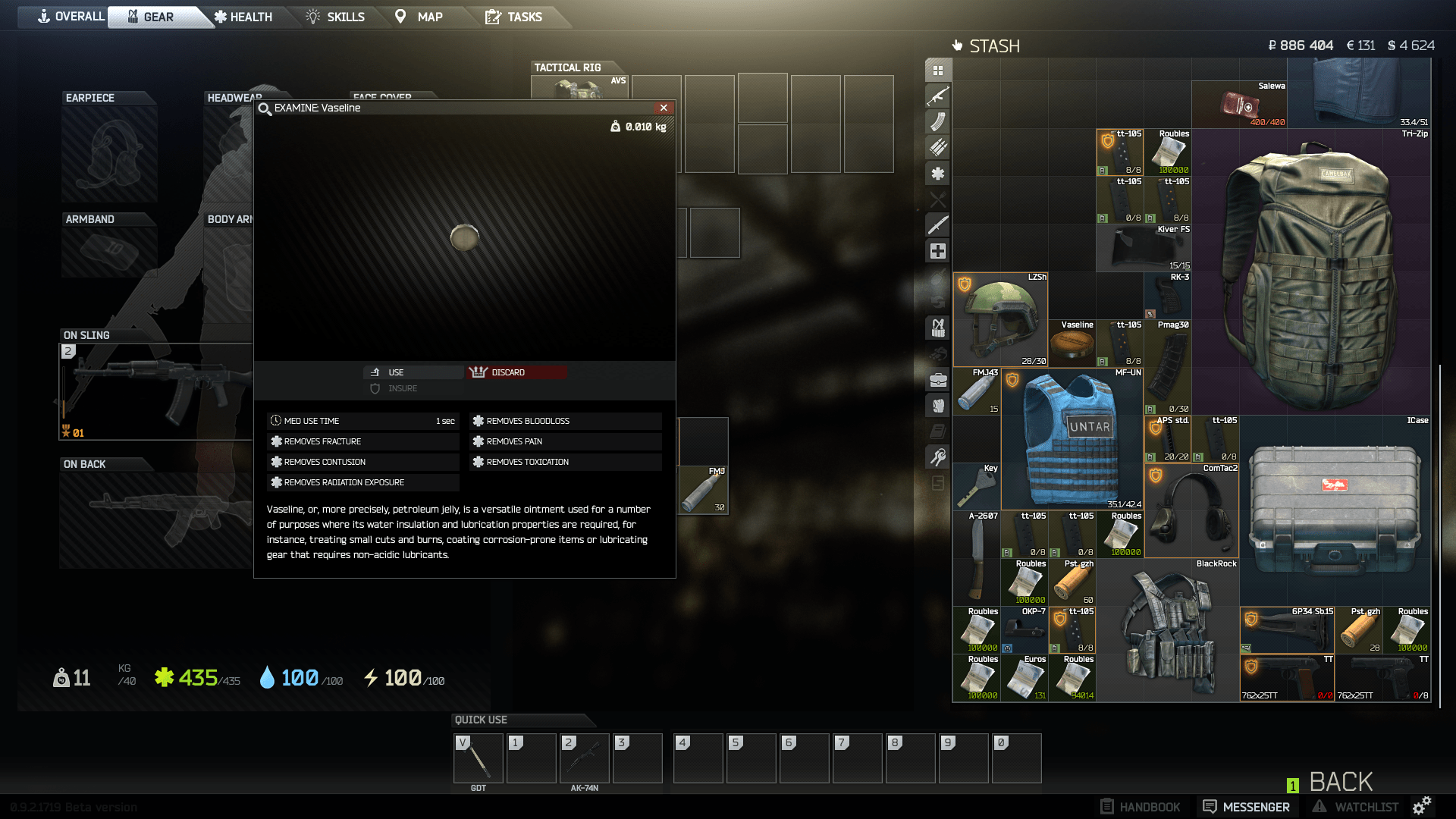 Escape From Tarkov Vaseline Use