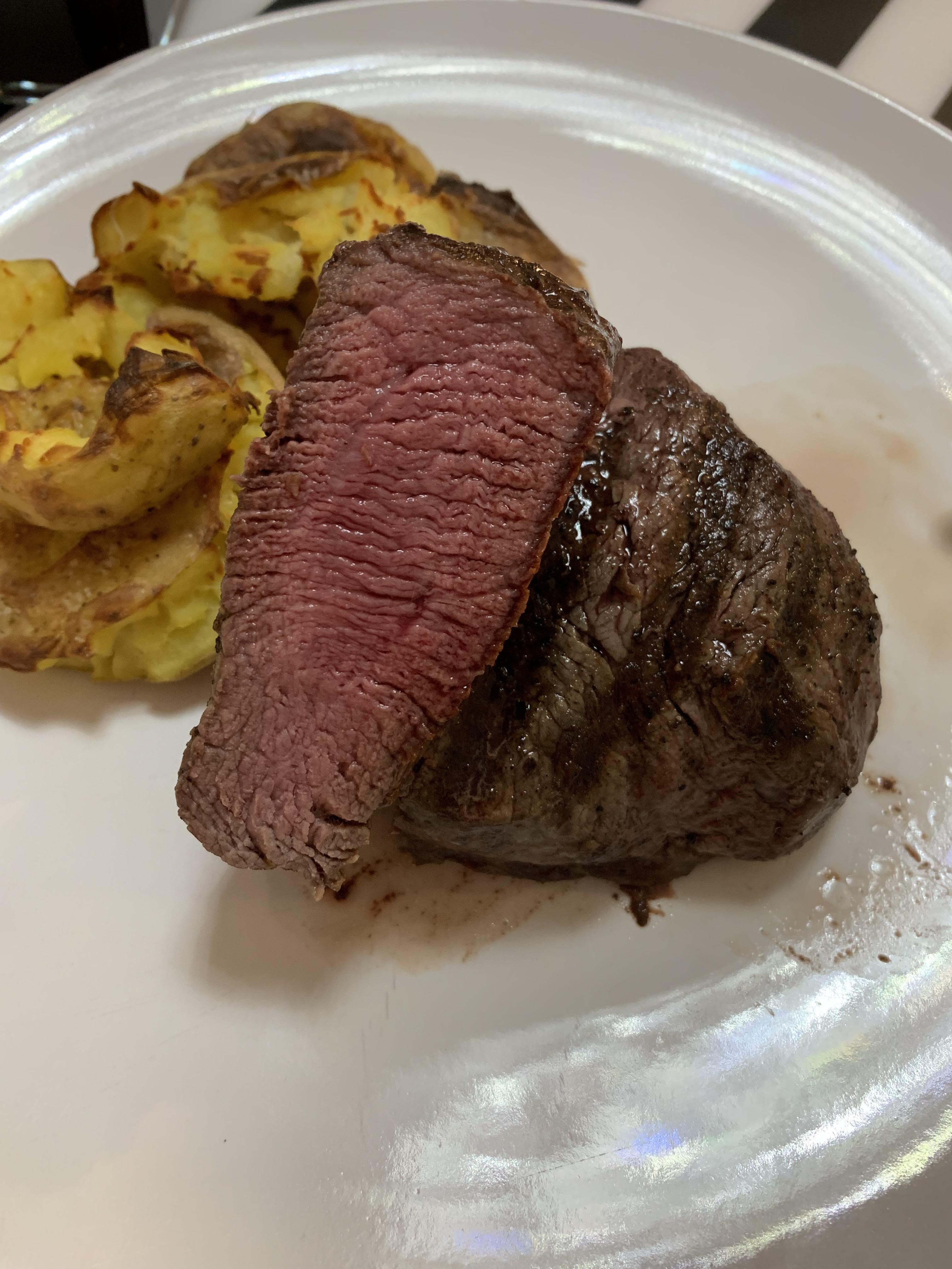 Costco Sirloin cooked on the Philips Smokeless indoor grill r/steak