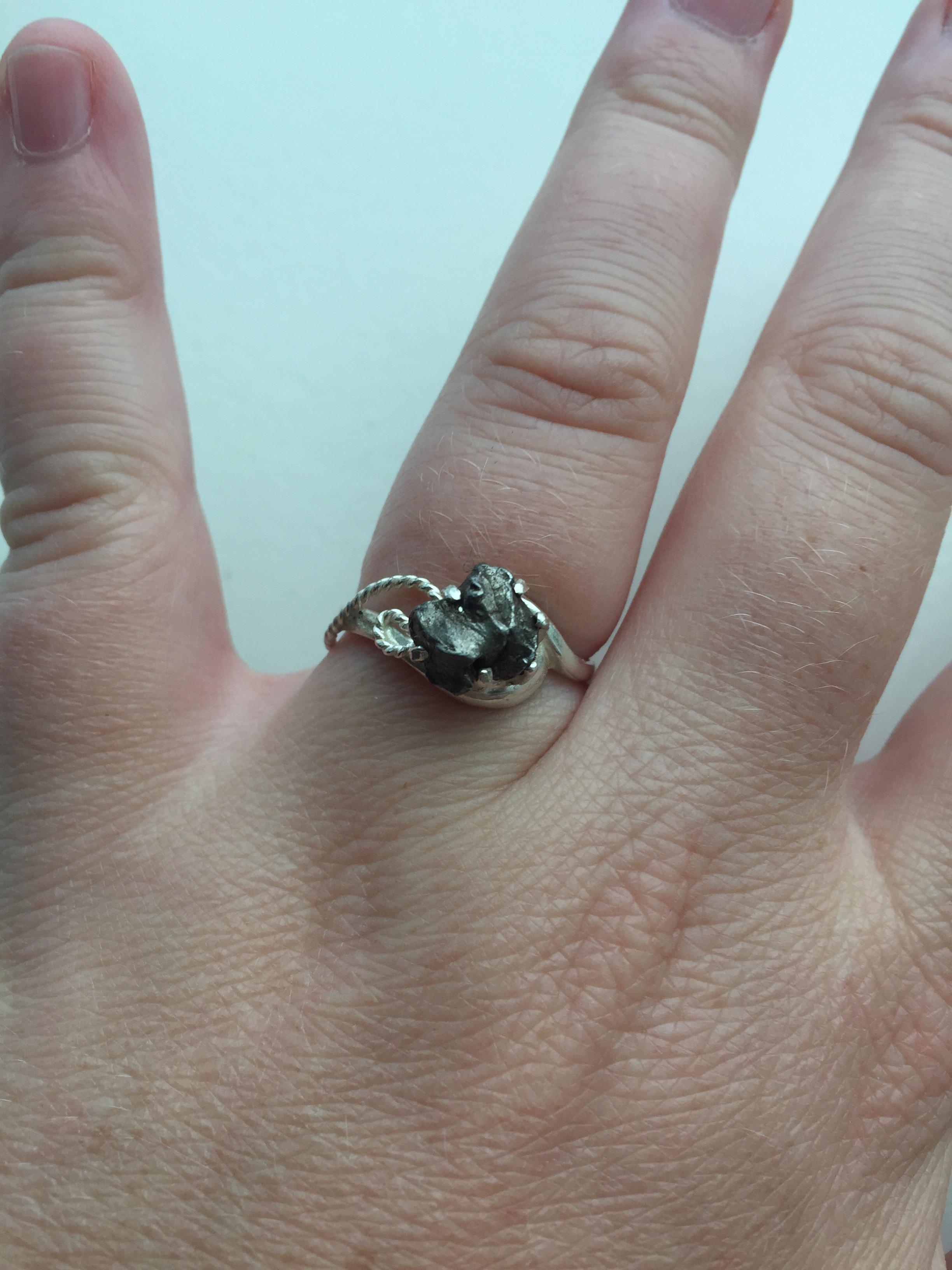 Meteorite engagement ring todaysbool