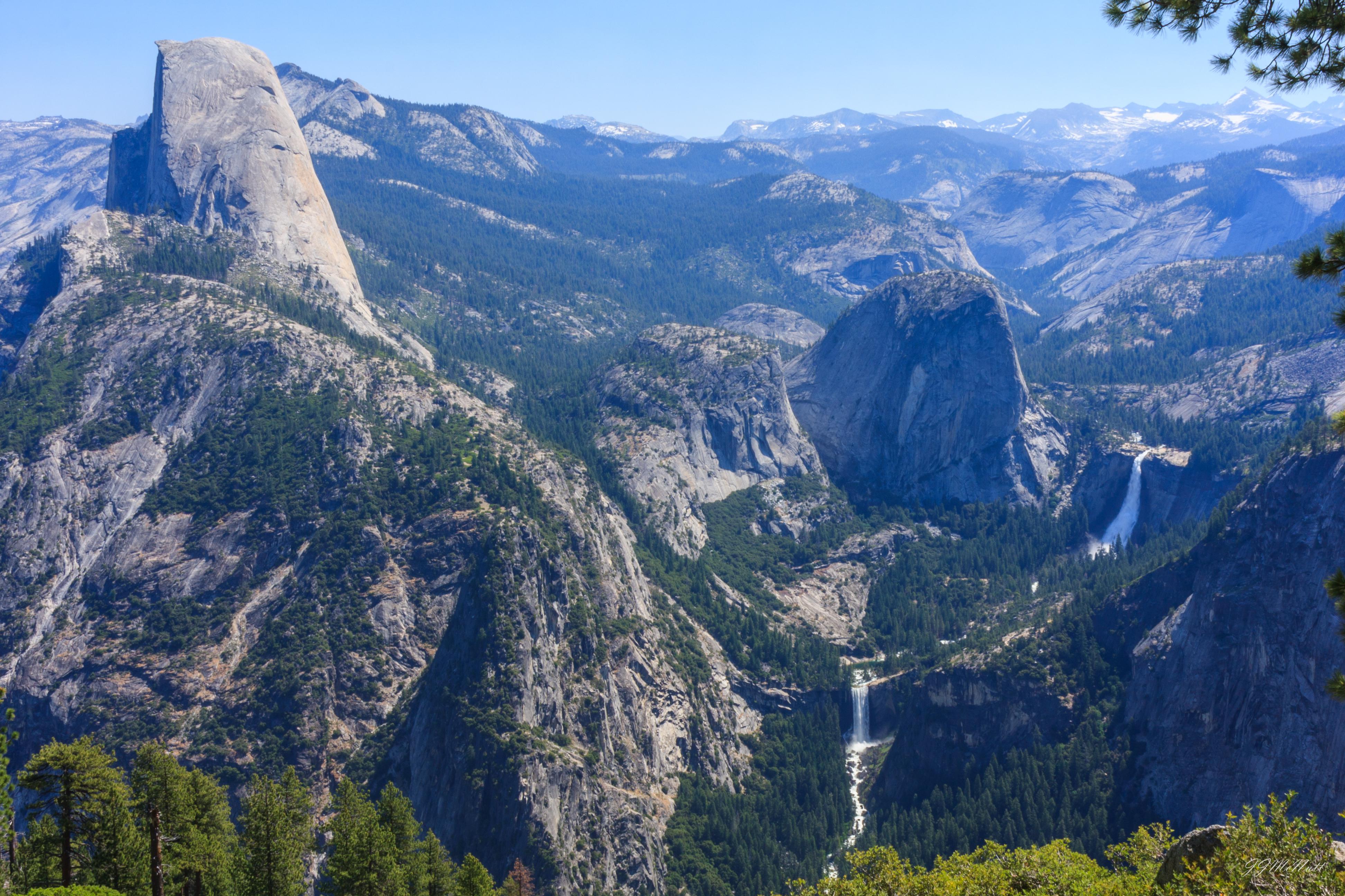 Half Dome, Liberty Cap, Nevada and Vernal Falls from the Panorama Trail