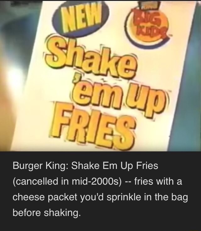Burger King Cheesy Fries (90s00s) r/nostalgia