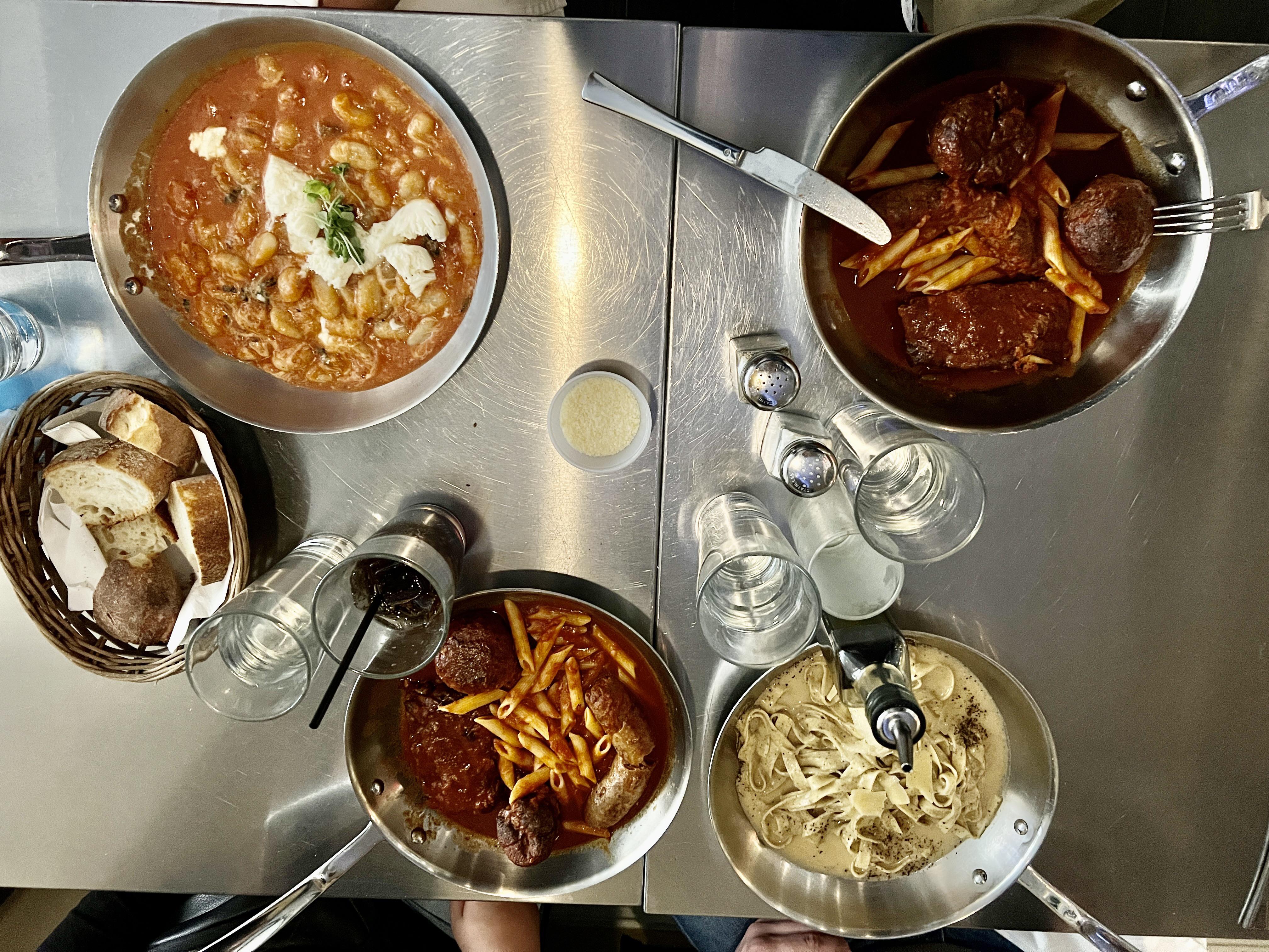 Incredible pasta in Boston’s North End (Little Italy), but… plates
