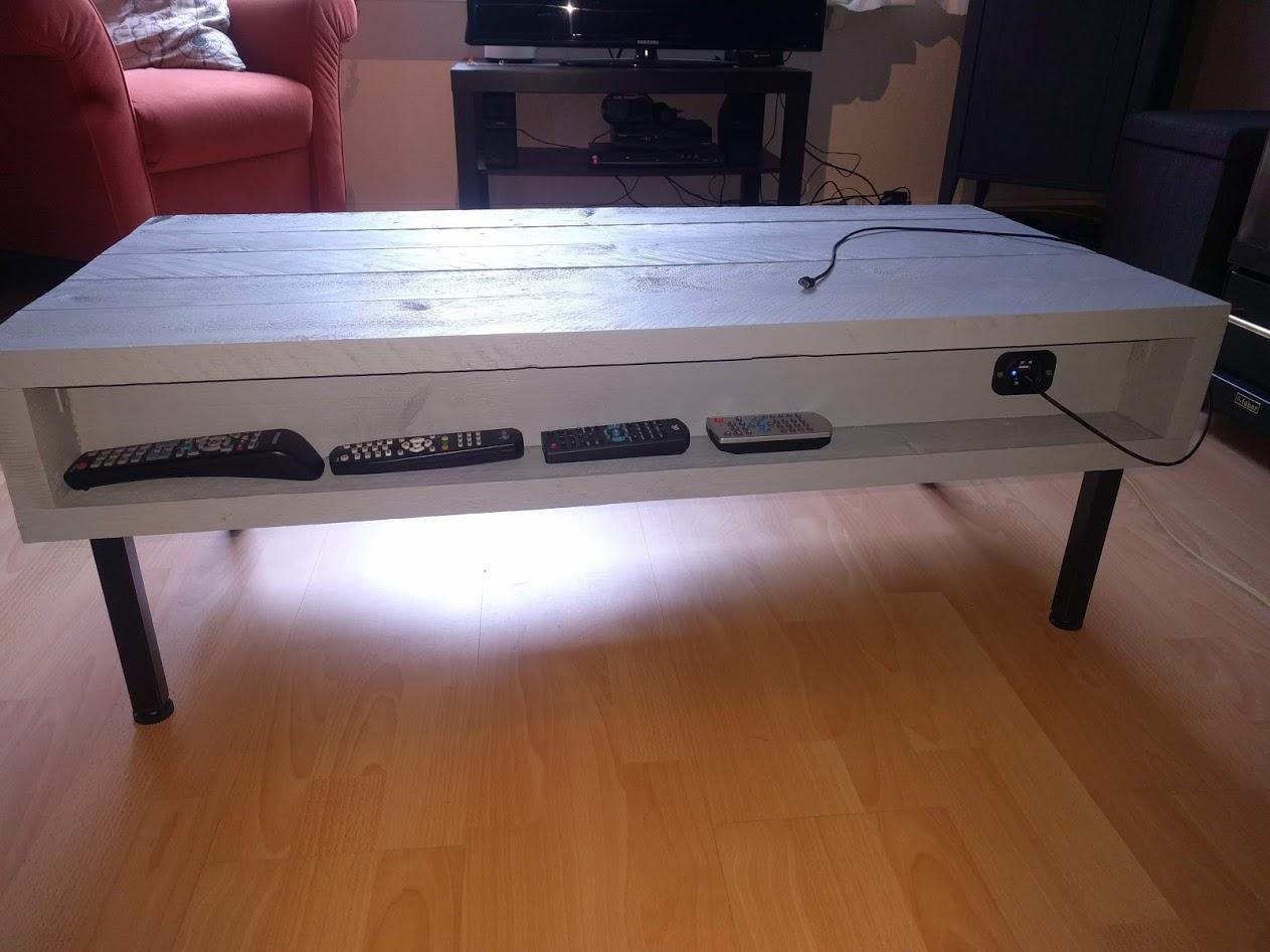 My first bigish DIY project a coffee table with built in USB port for