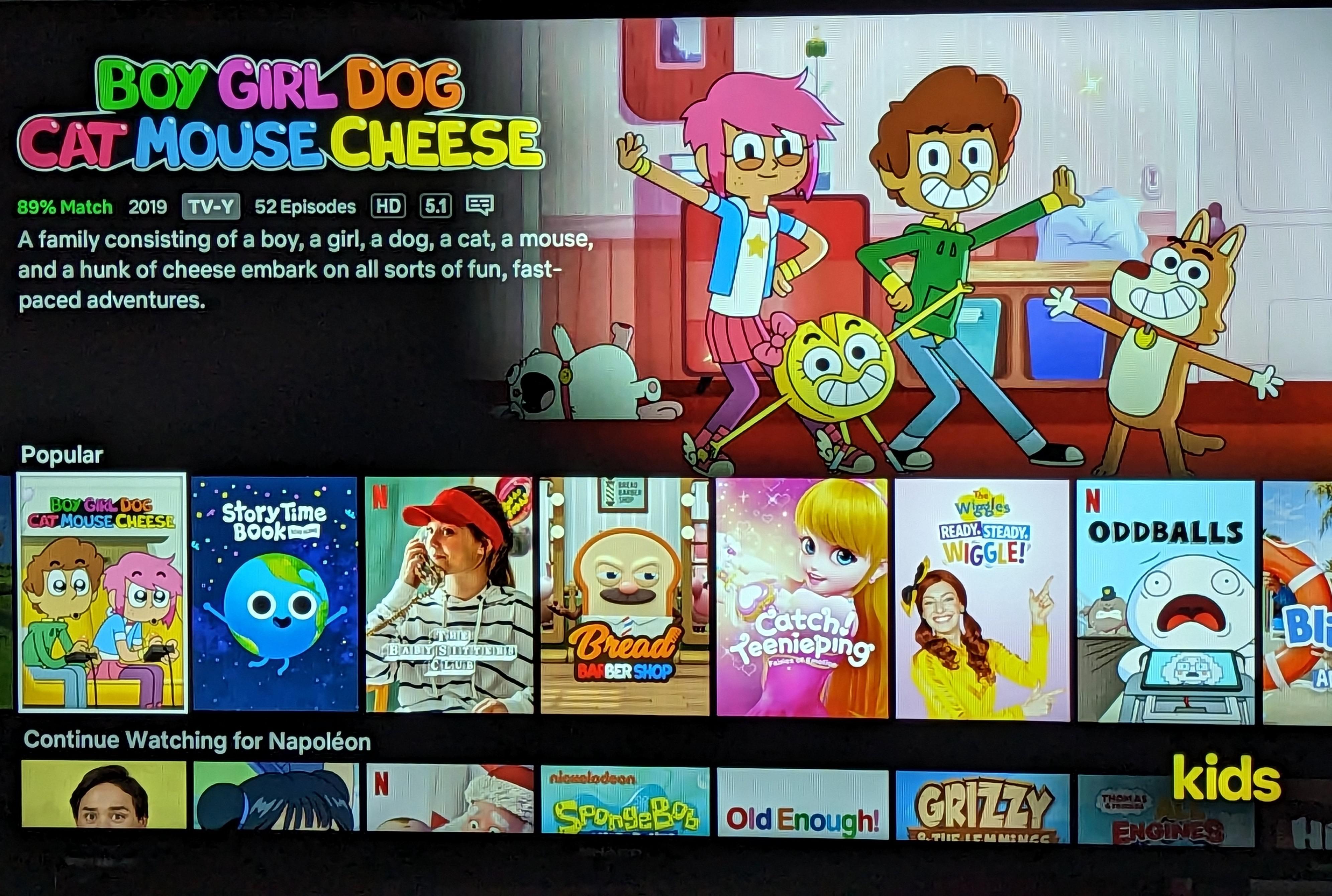 The creators of Boy Girl Dog Cat Mouse Cheese is obviously a fan of