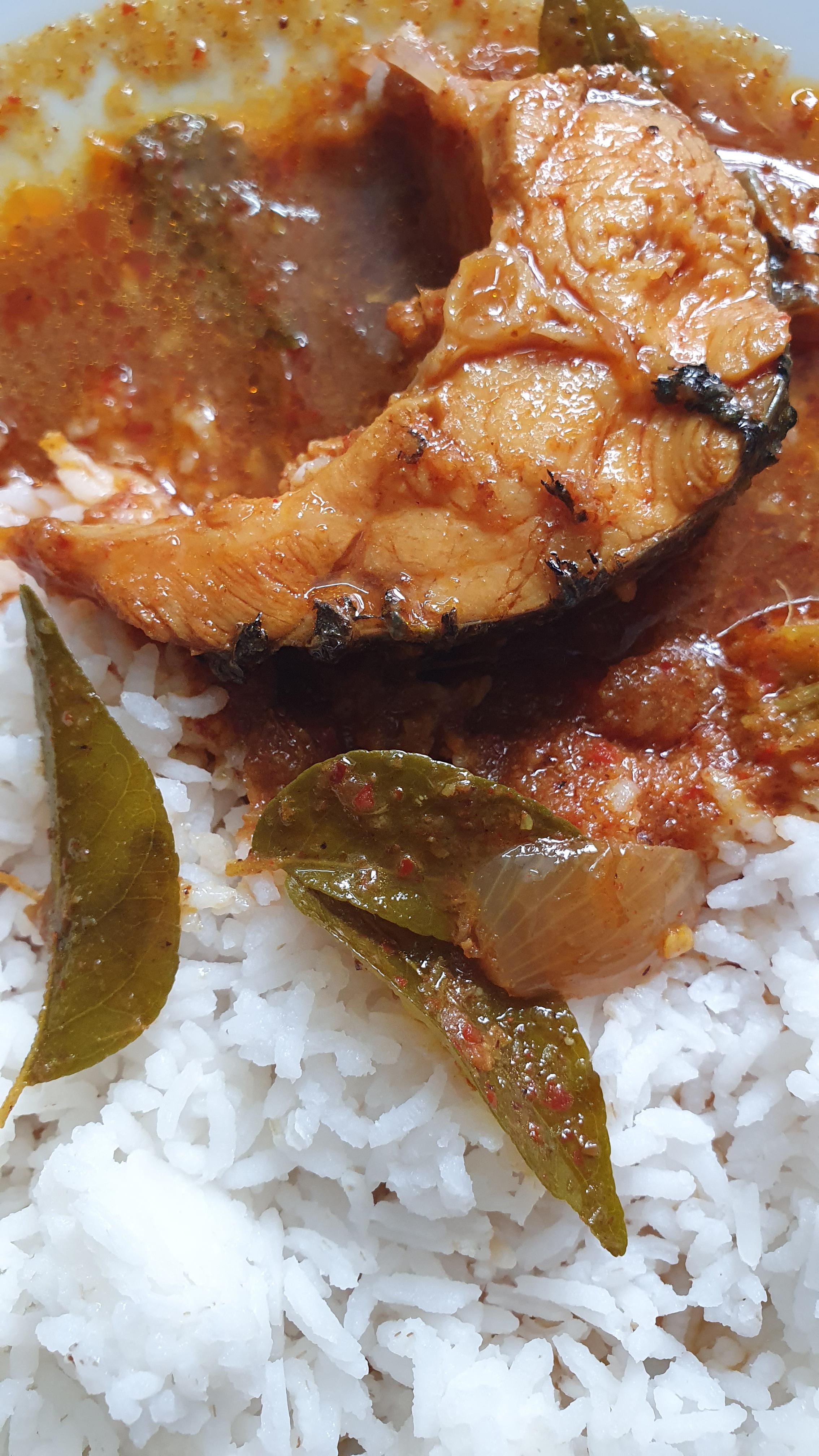[HOMEMADE] South Indian Fish curry with Rice. r/food