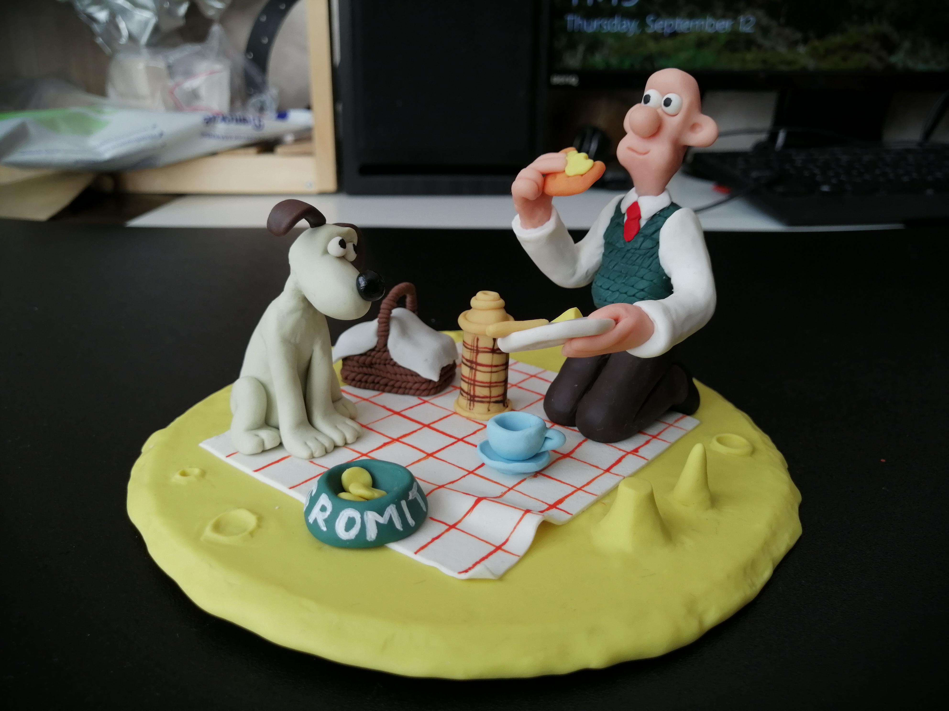 Polymer clay Wallace and Gromit 🧀 r/crafts