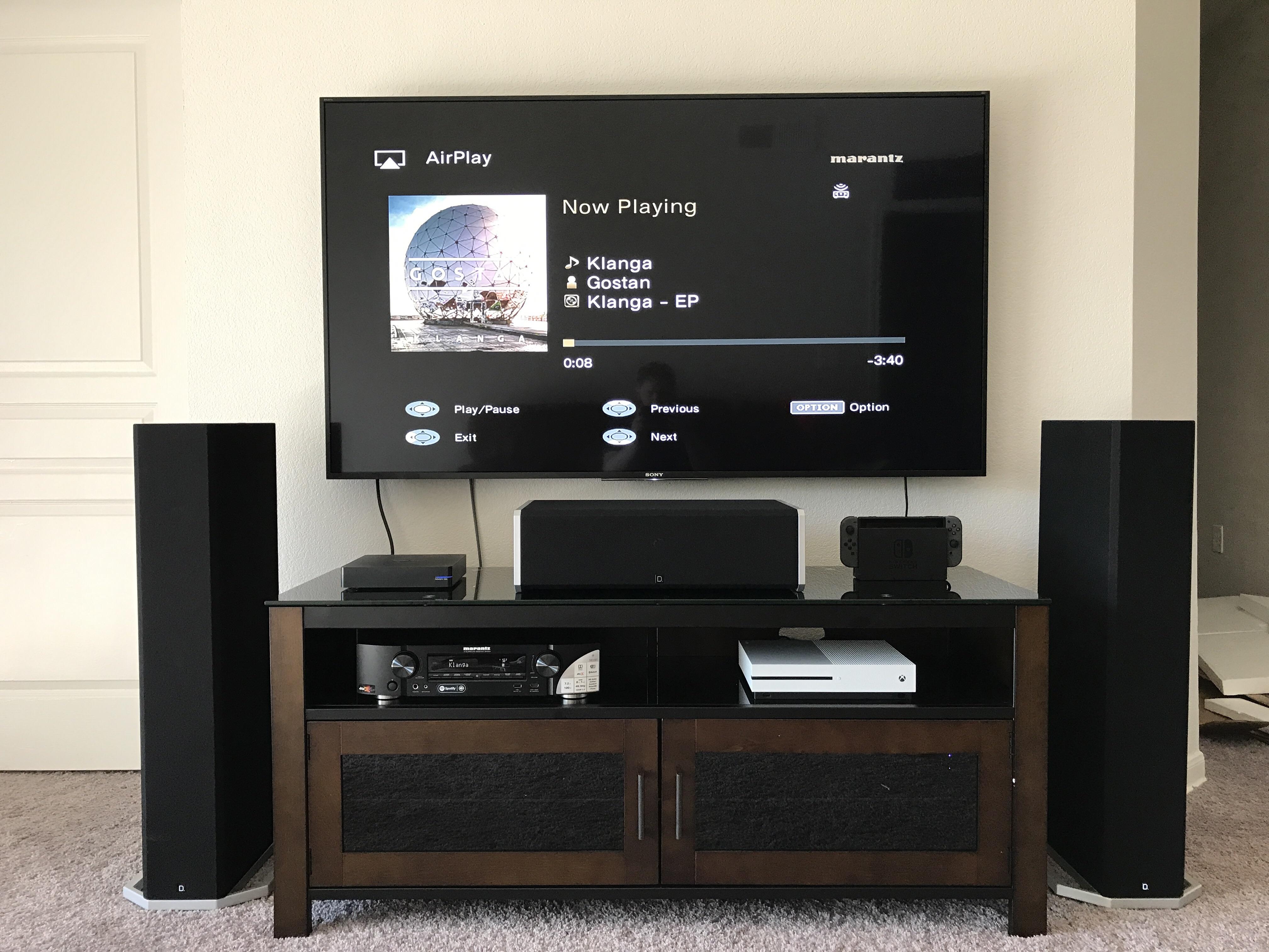 Apartment setup complete r/hometheater