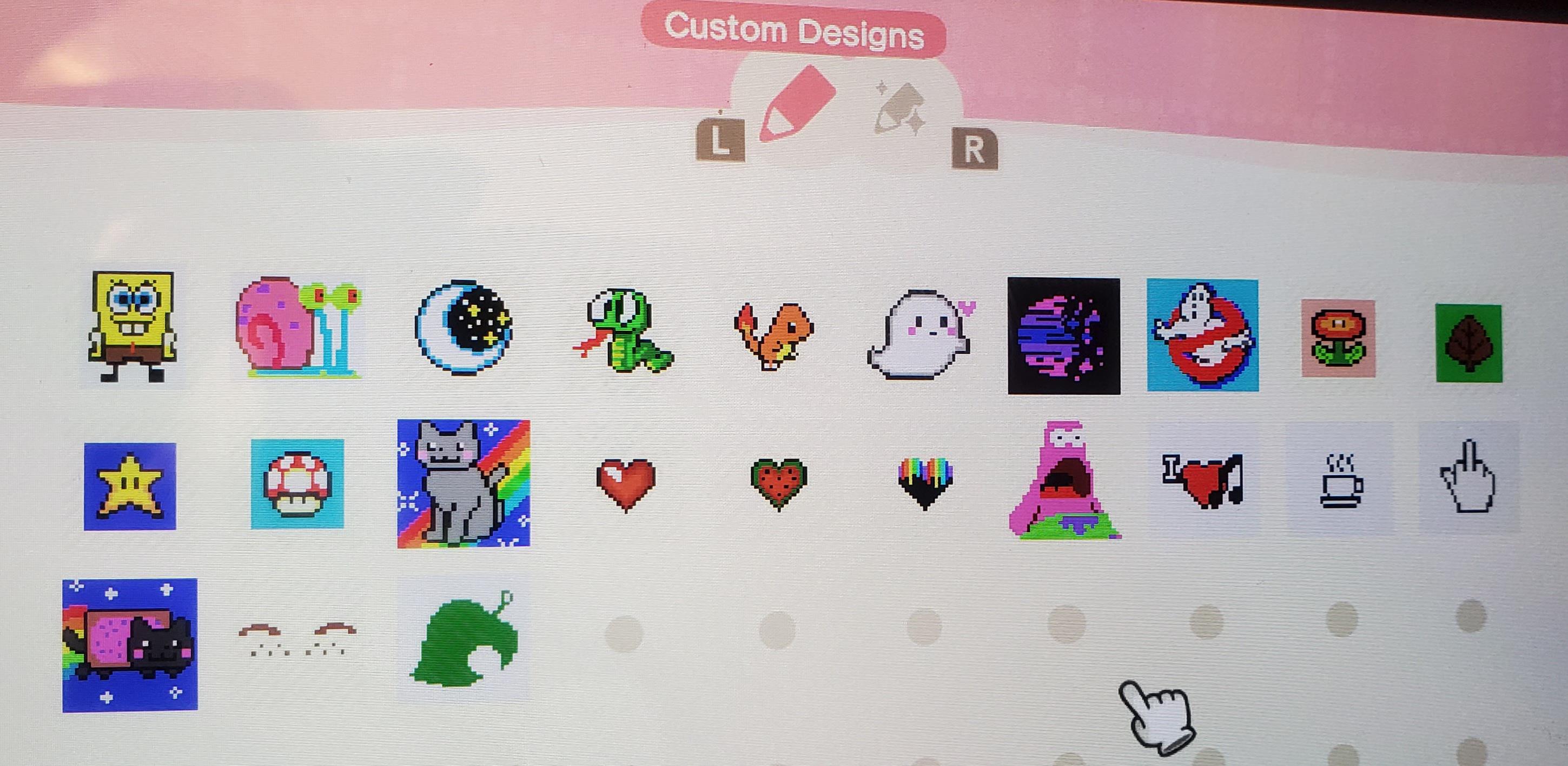 Made some memes and icons into designs, got Patrick, Ghostbusters