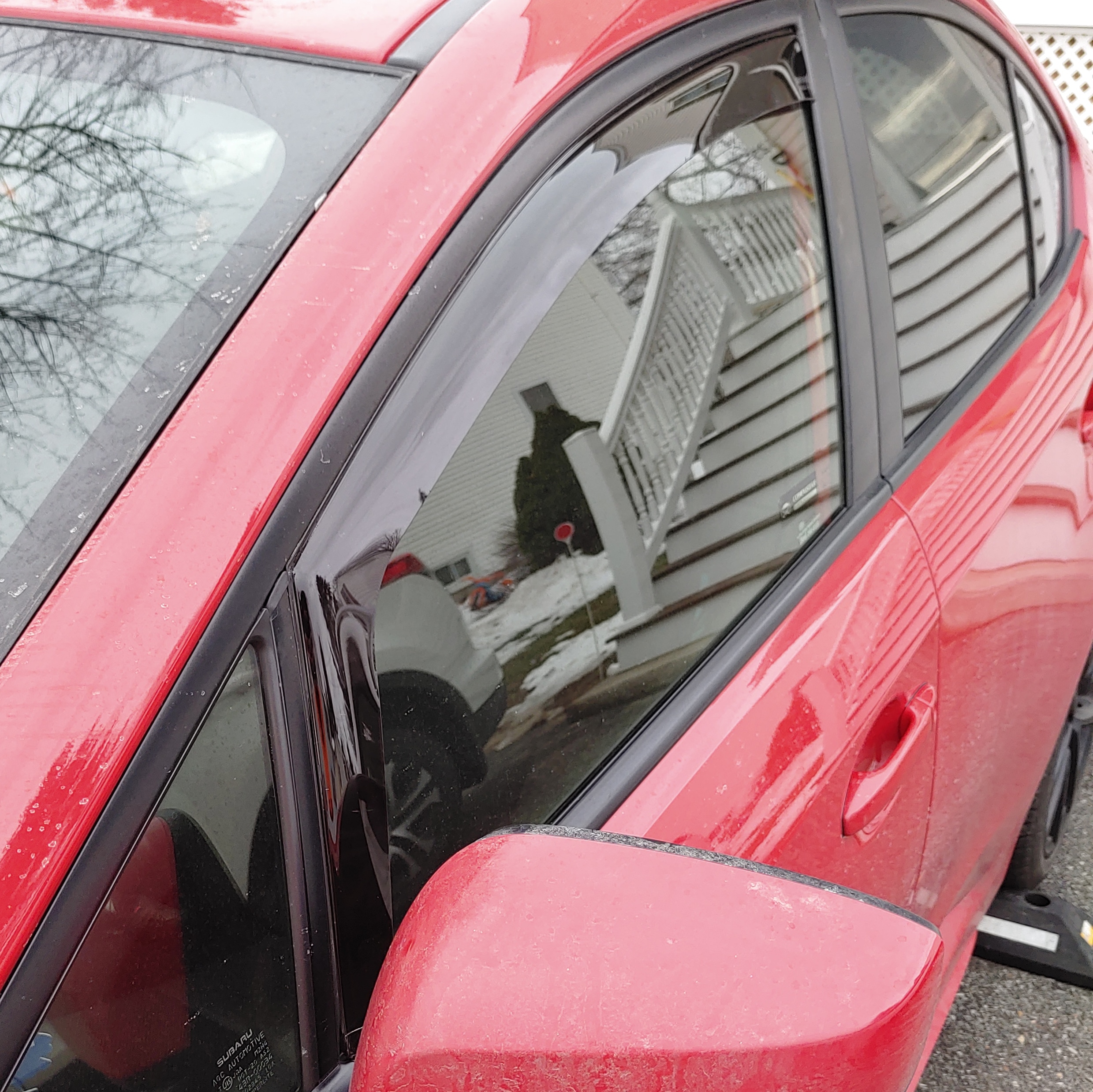 Haven't seen any subies with weathertech rain guards so just throwing