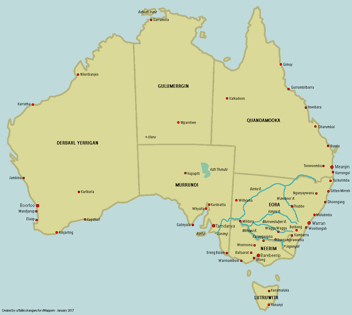 Aboriginal Countries Map