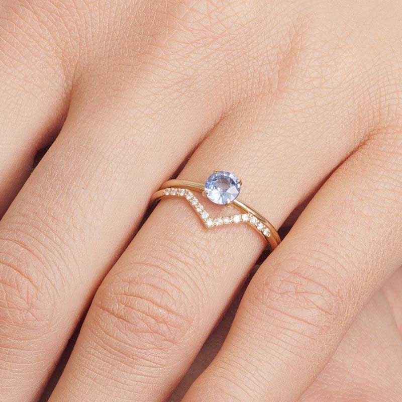 Sapphire Wedding Set (14K Gold, Natural Sapphire, and Diamonds) r/jewelry