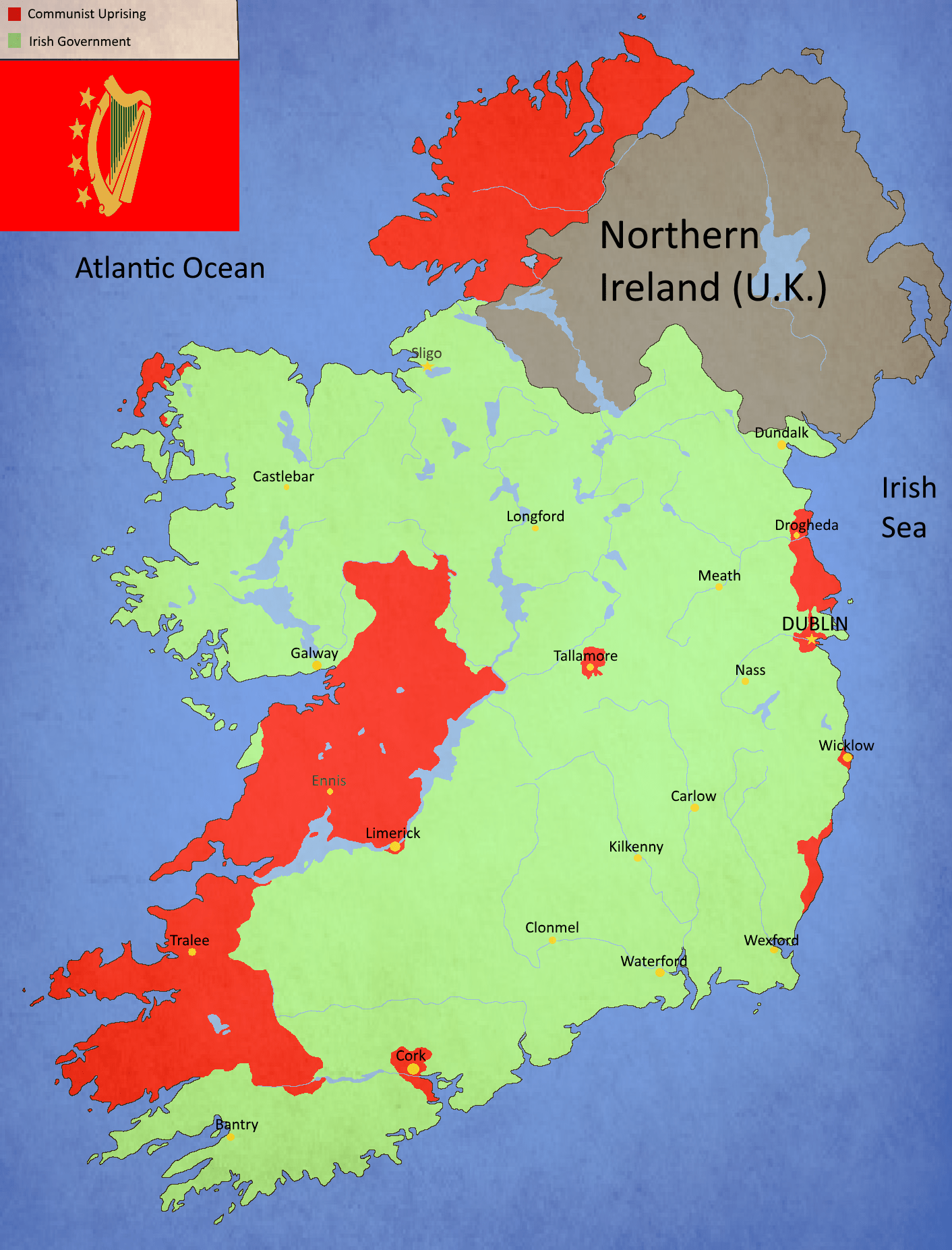 State of the Irish civil war, 1926. r/imaginarymaps