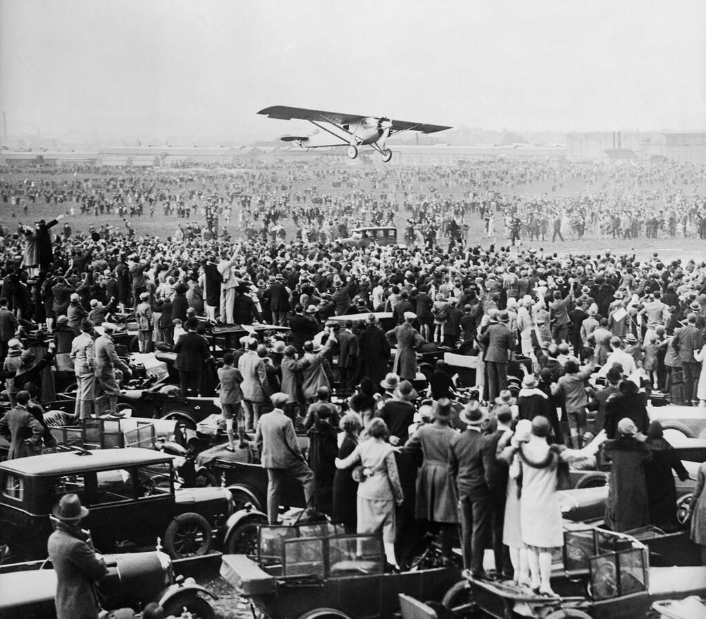 May 21, 1927, Charles Lindbergh lands in Paris’ Le Bourget Field