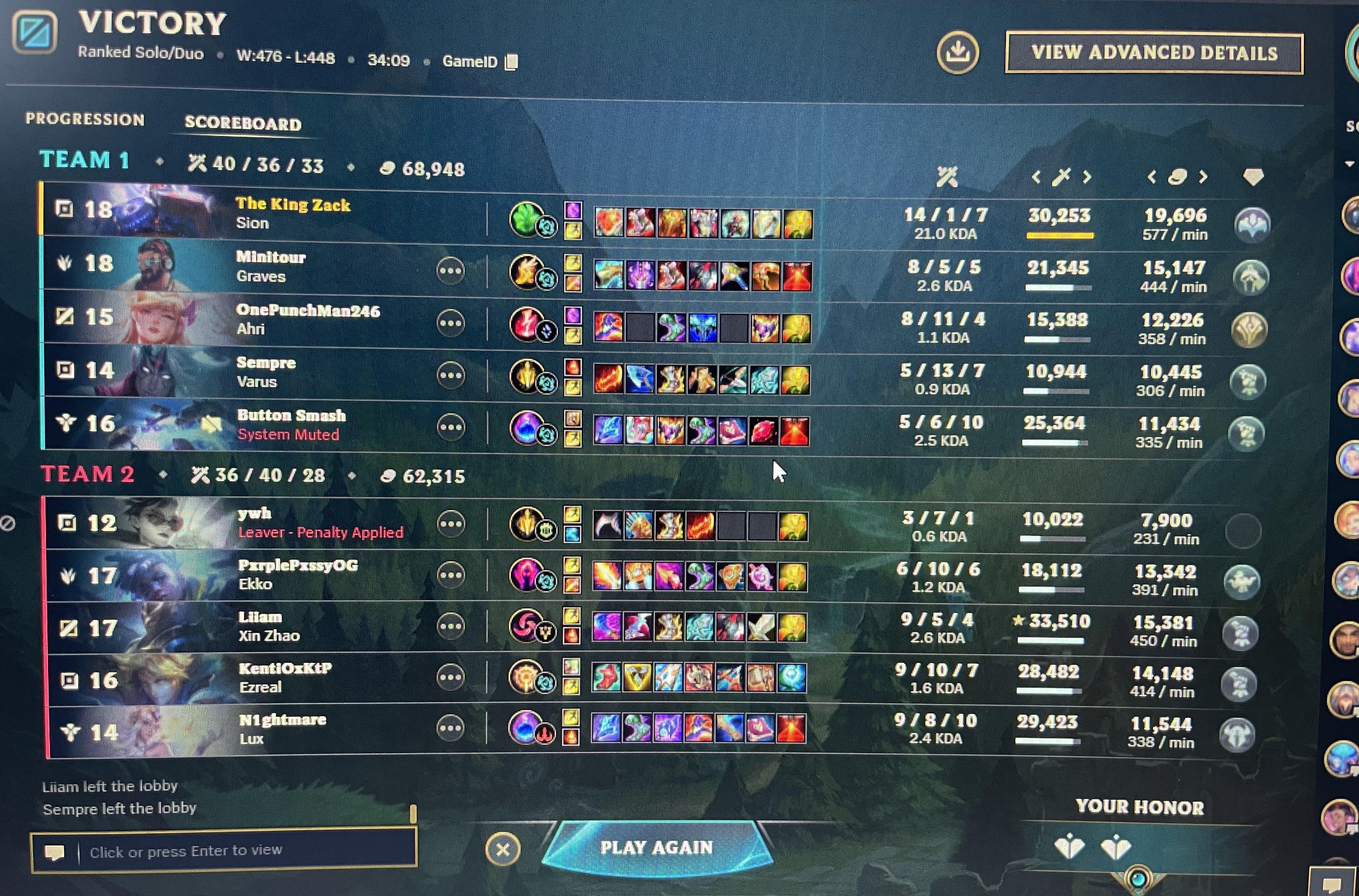 Had to teach a ranged top a lesson as to which champs top lane belongs r/DirtySionMains