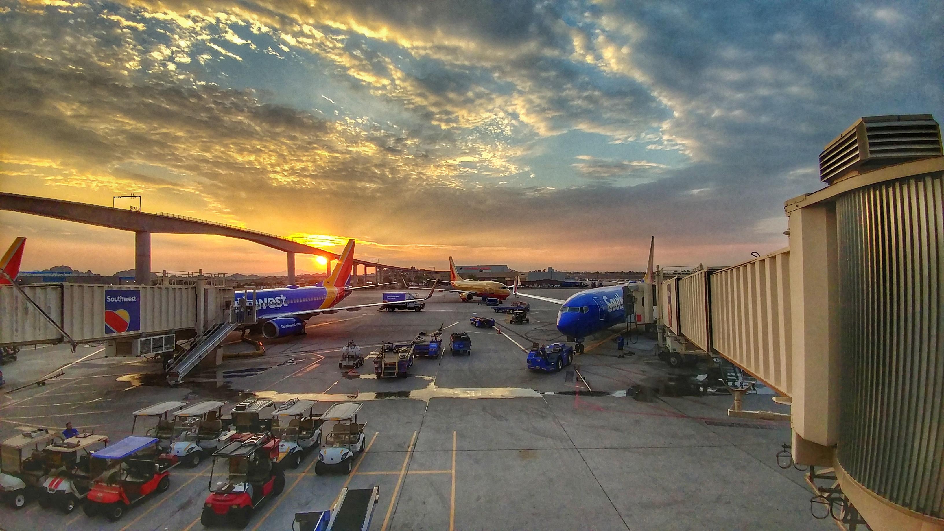 This beautiful sunrise as I prepare to fly out of Phoenix Sky Harbor