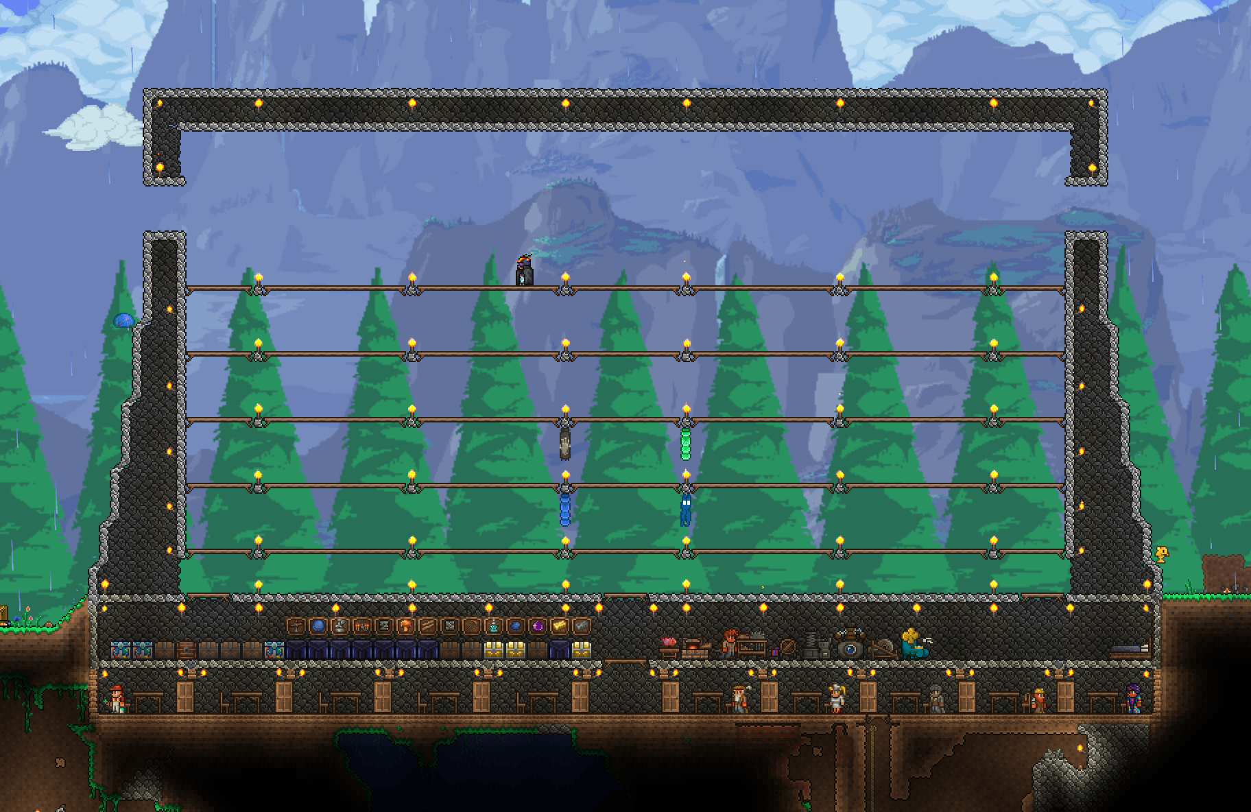 How is this for an expert mode arena/house? Terraria